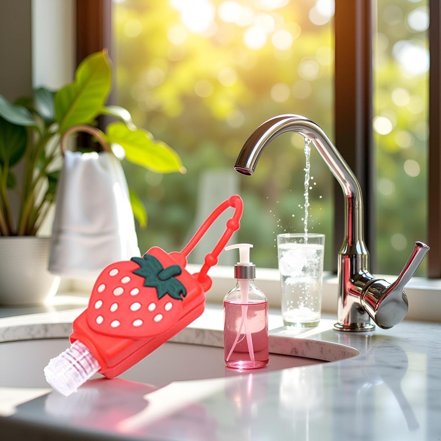 Botella de Viaje Refillable Htppzjr Fresa 2.54cm para Jabón