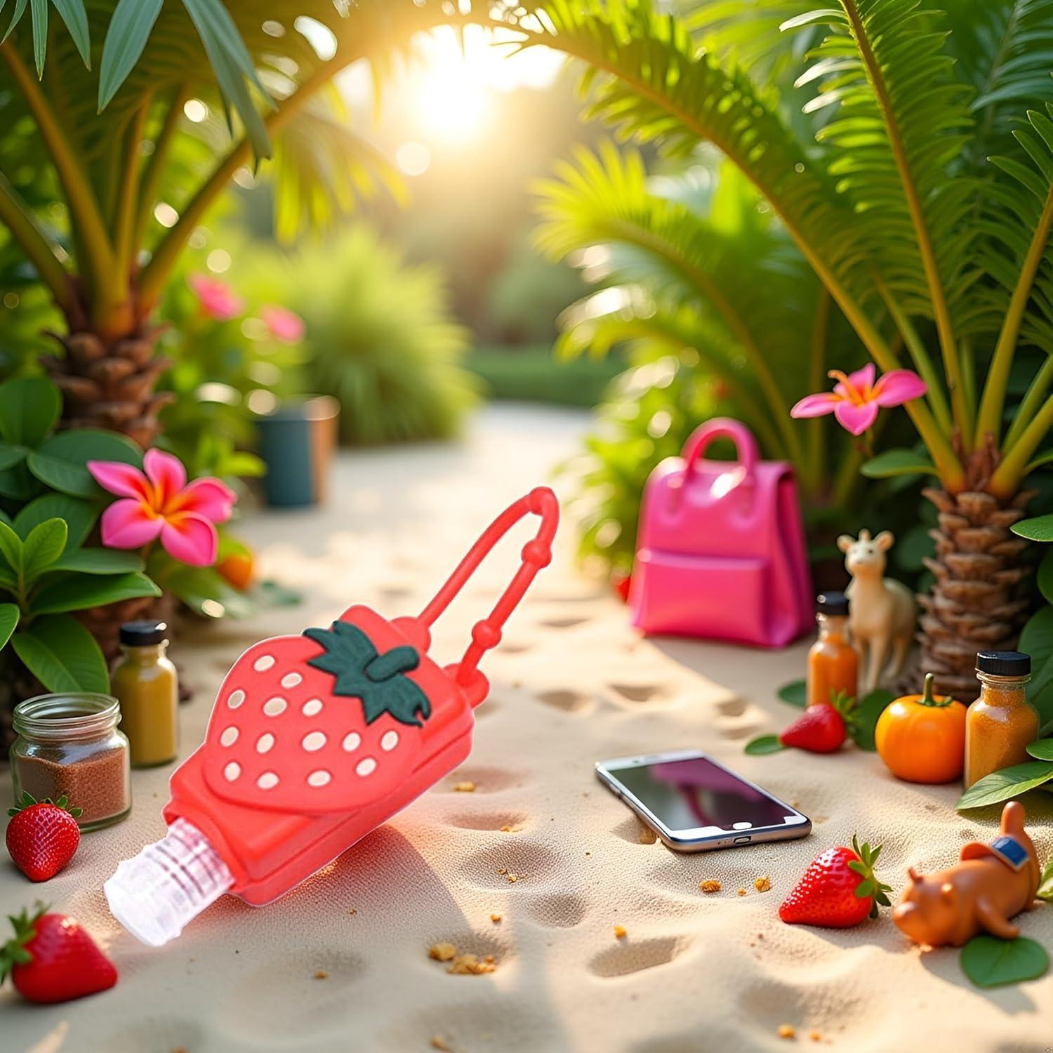 Botella de Viaje Refillable Htppzjr Fresa 2.54cm para Jabón