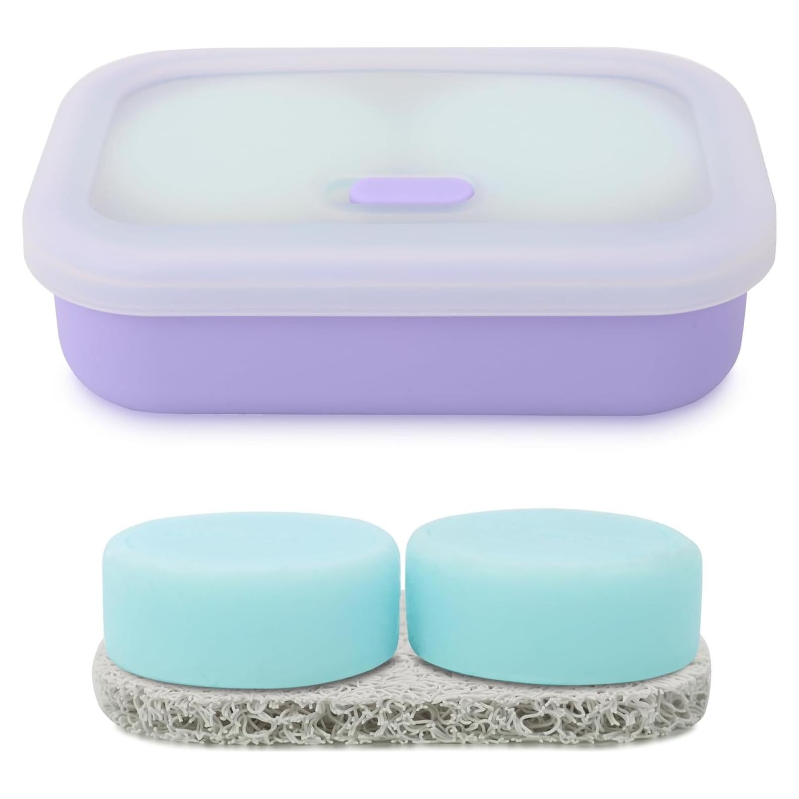 Estuche de Jabón de Viaje HAYSNA Grande Púrpura a Prueba de Fugas