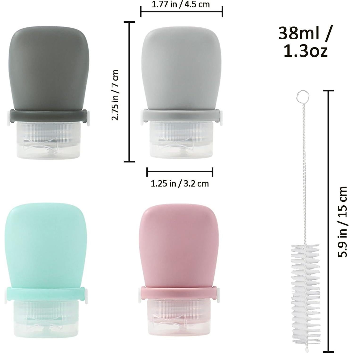 4 Botellas de Aderezo a Presión TACYKIBD 38ml Silicona