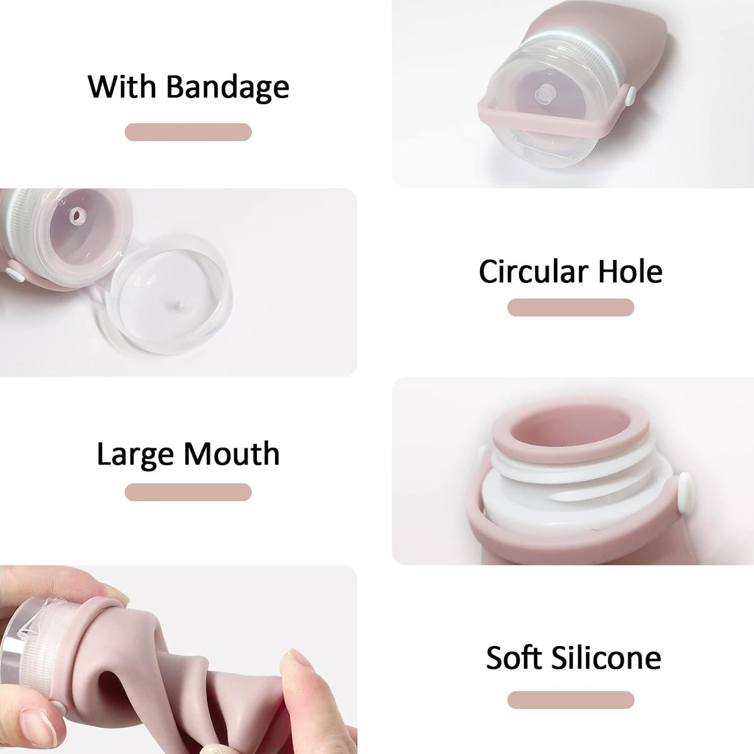 4 Botellas de Aderezo a Presión TACYKIBD 38ml Silicona