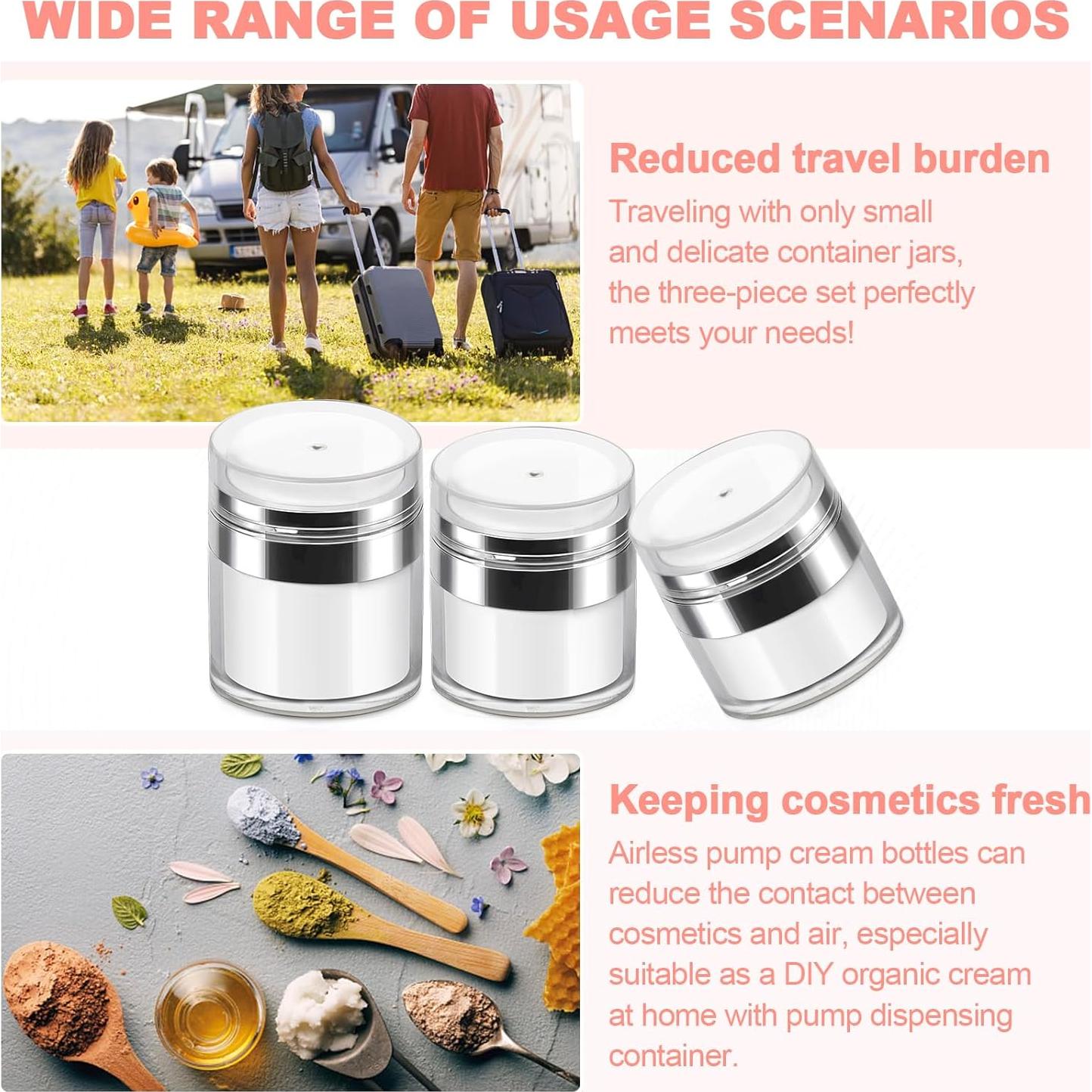 Tarros de bomba sin aire Sonfon - 3 tamaños para cosméticos