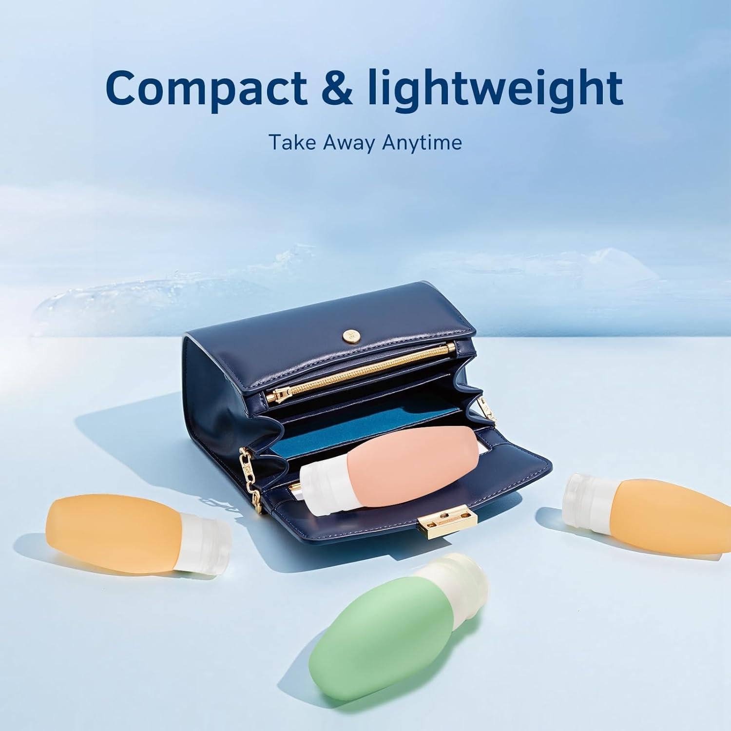 Juego de Botellas de Viaje WINWIN 4-Pack Silicona 90ml