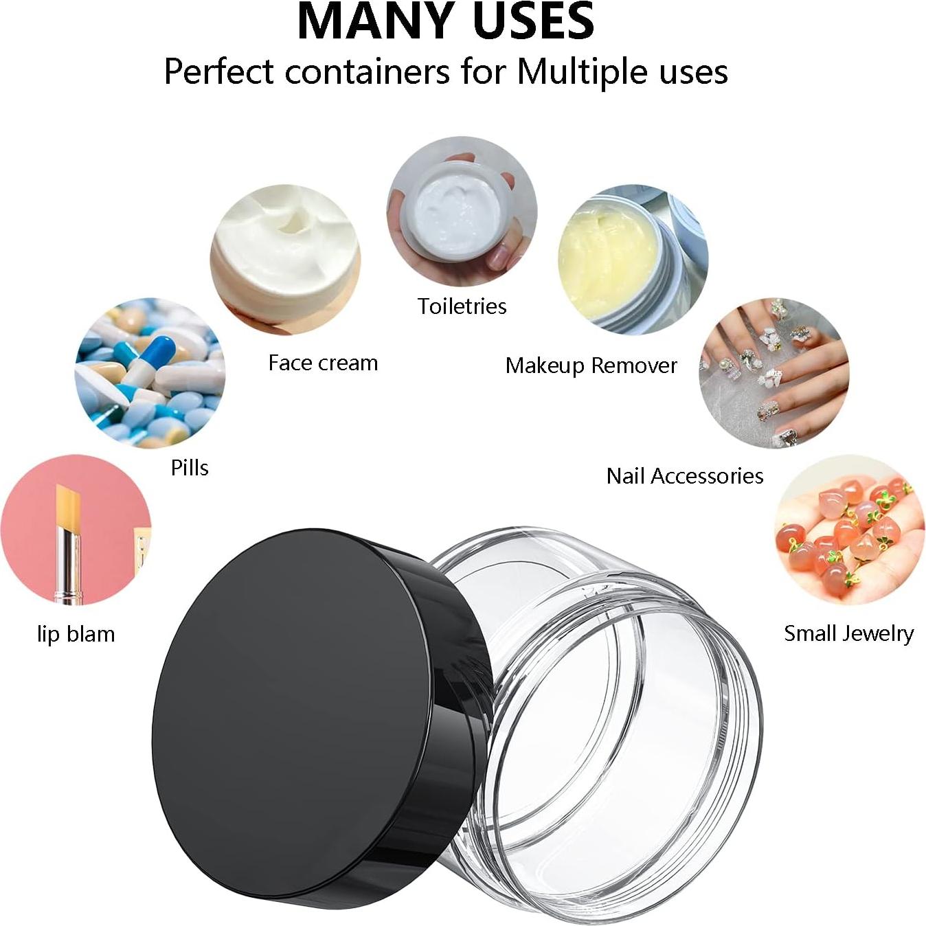 Contenedores de Viaje VEAIDE 6 Piezas 0.5/15/30 ml a Prueba de Fugas