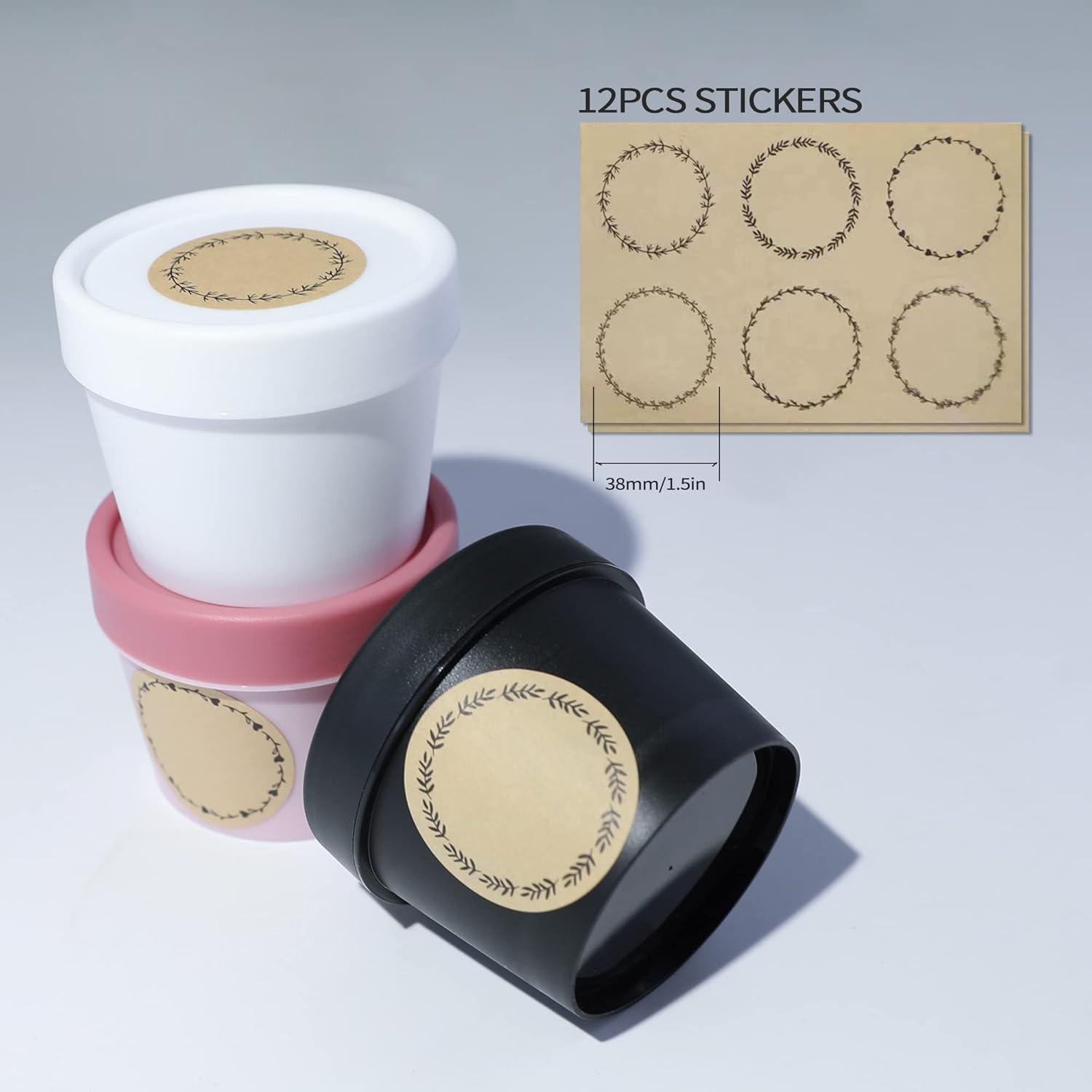 Set de 9 Tarros Cosméticos Longway 100ml Rosa Antifugas