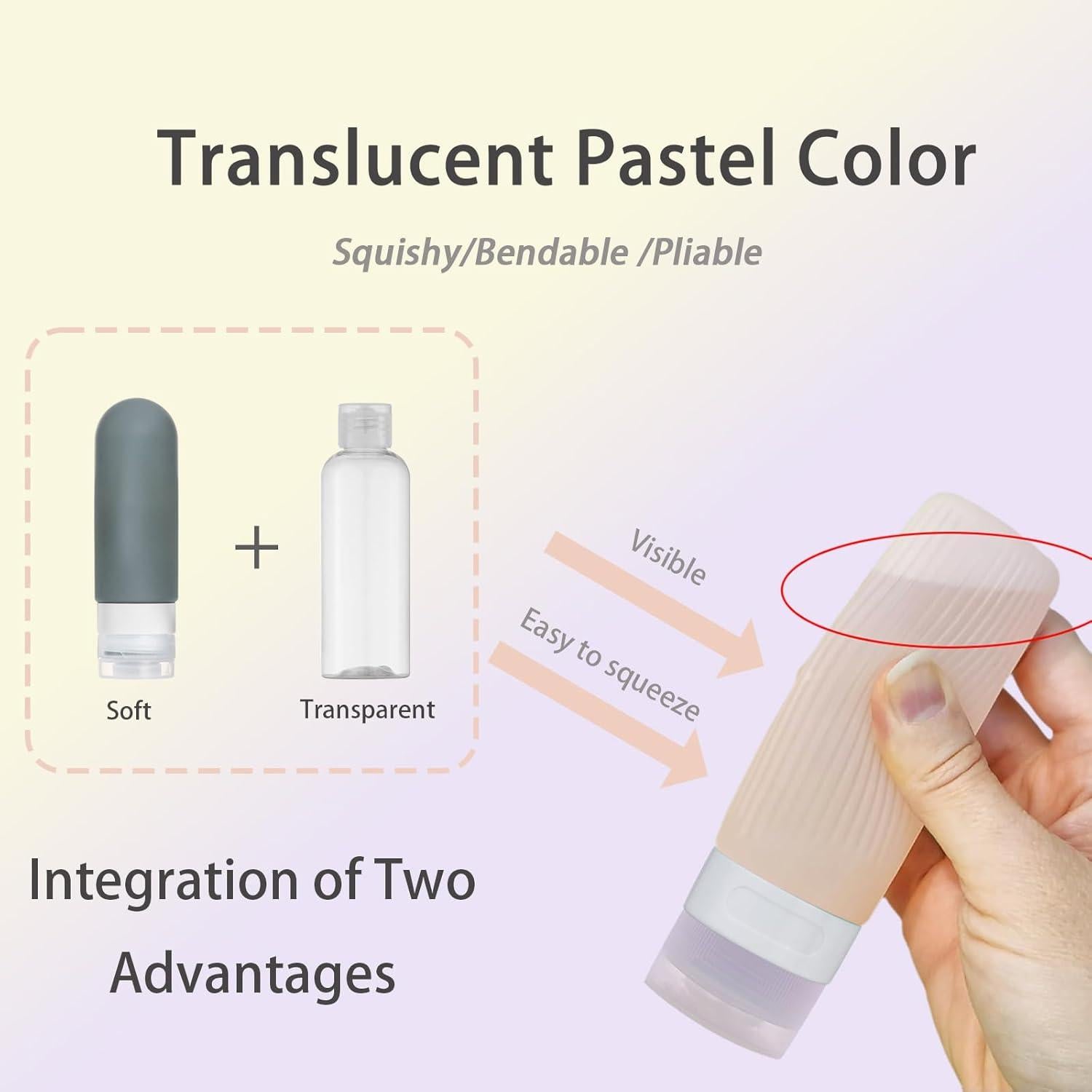 Botellas de viaje recargables AwA HoDoMi 90ml a prueba de fugas