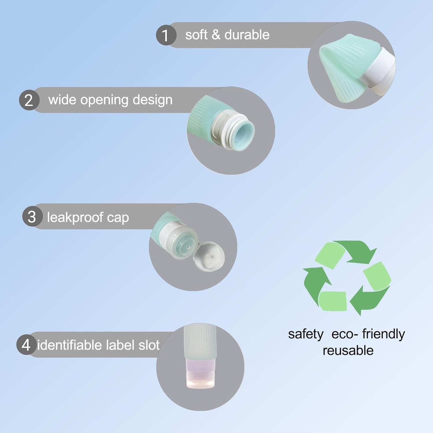 Botellas de viaje recargables AwA HoDoMi 90ml a prueba de fugas