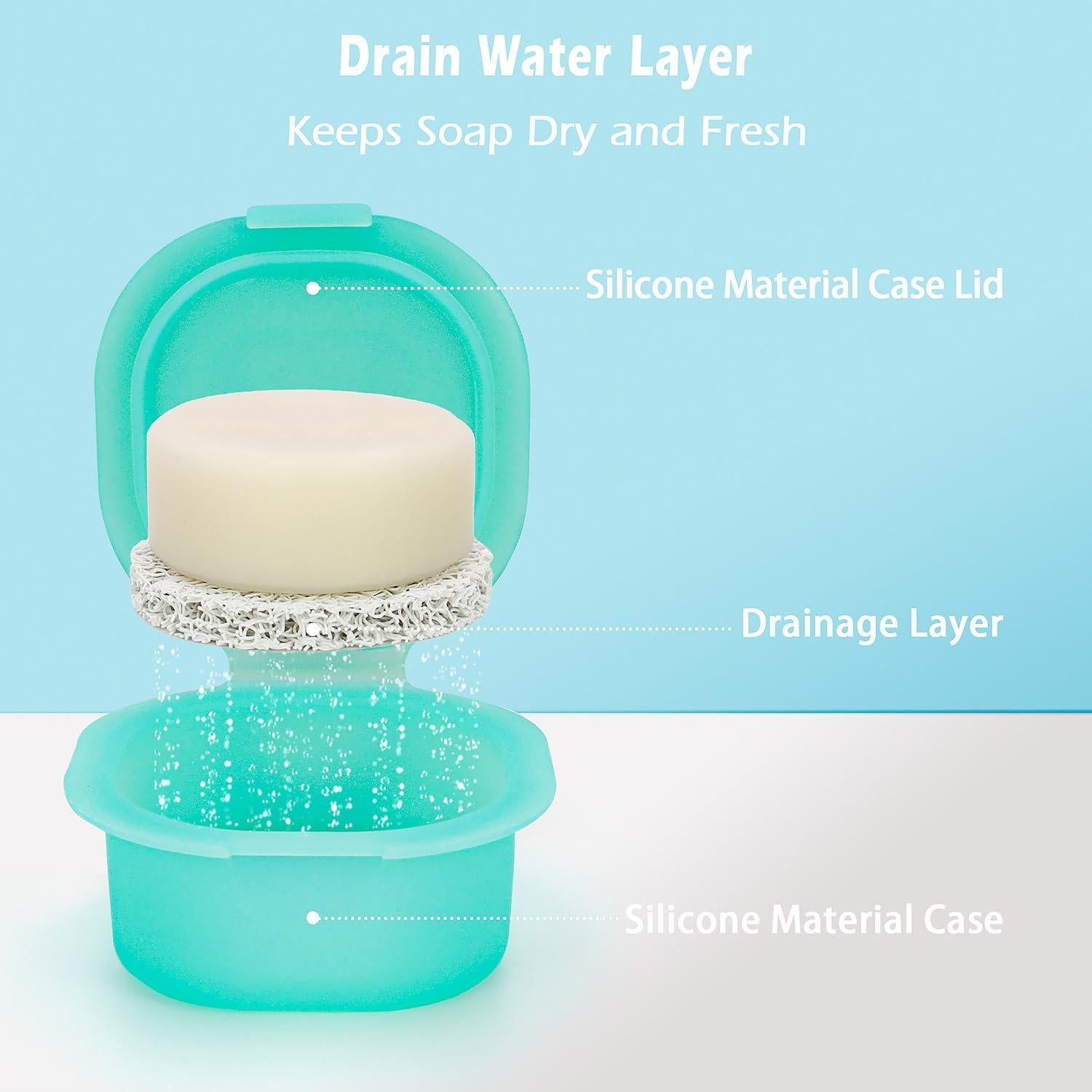 Soporte para Jabón de Champú AIDIMMING Verde con Drenaje