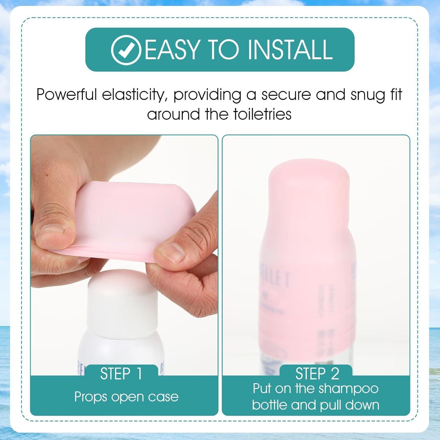 Paquete de 10 fundas de silicona para botellas Tyqour 8x3.4cm