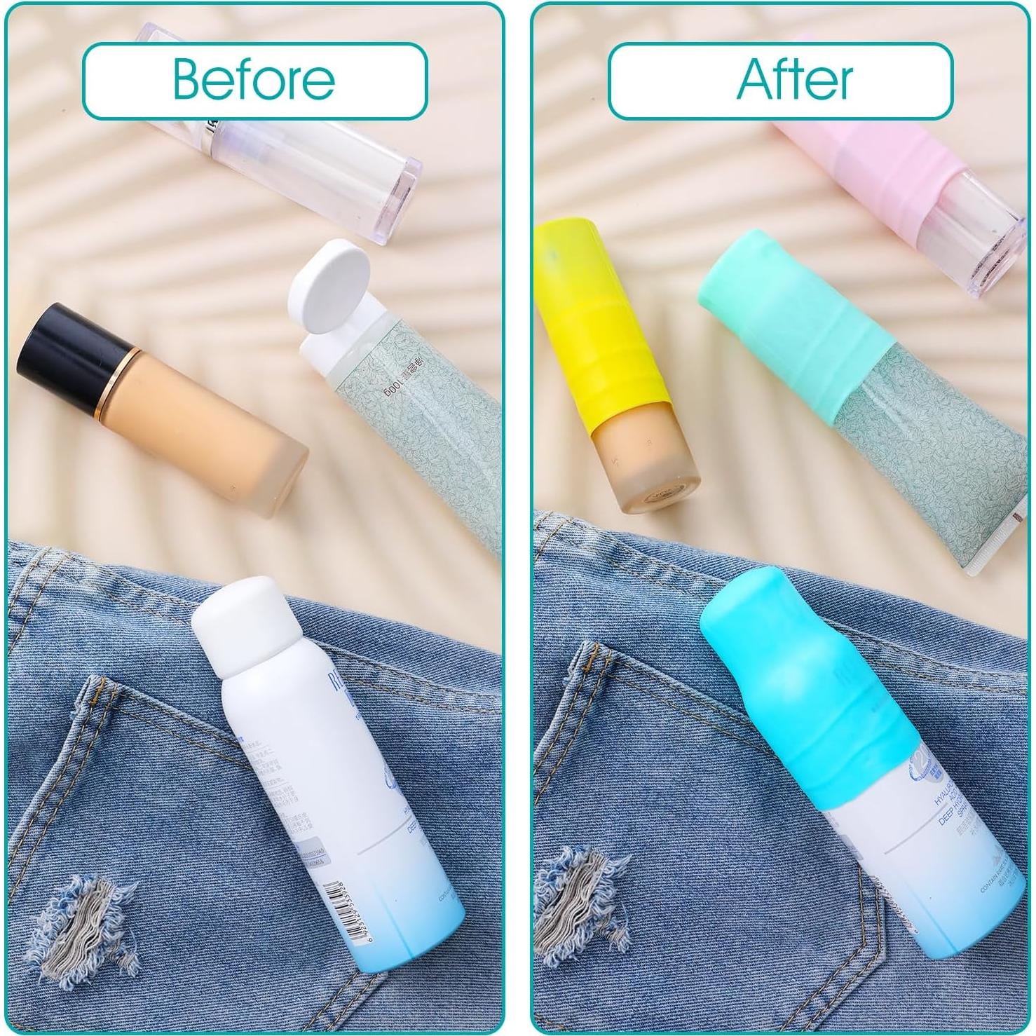 Paquete de 10 fundas de silicona para botellas Tyqour 8x3.4cm