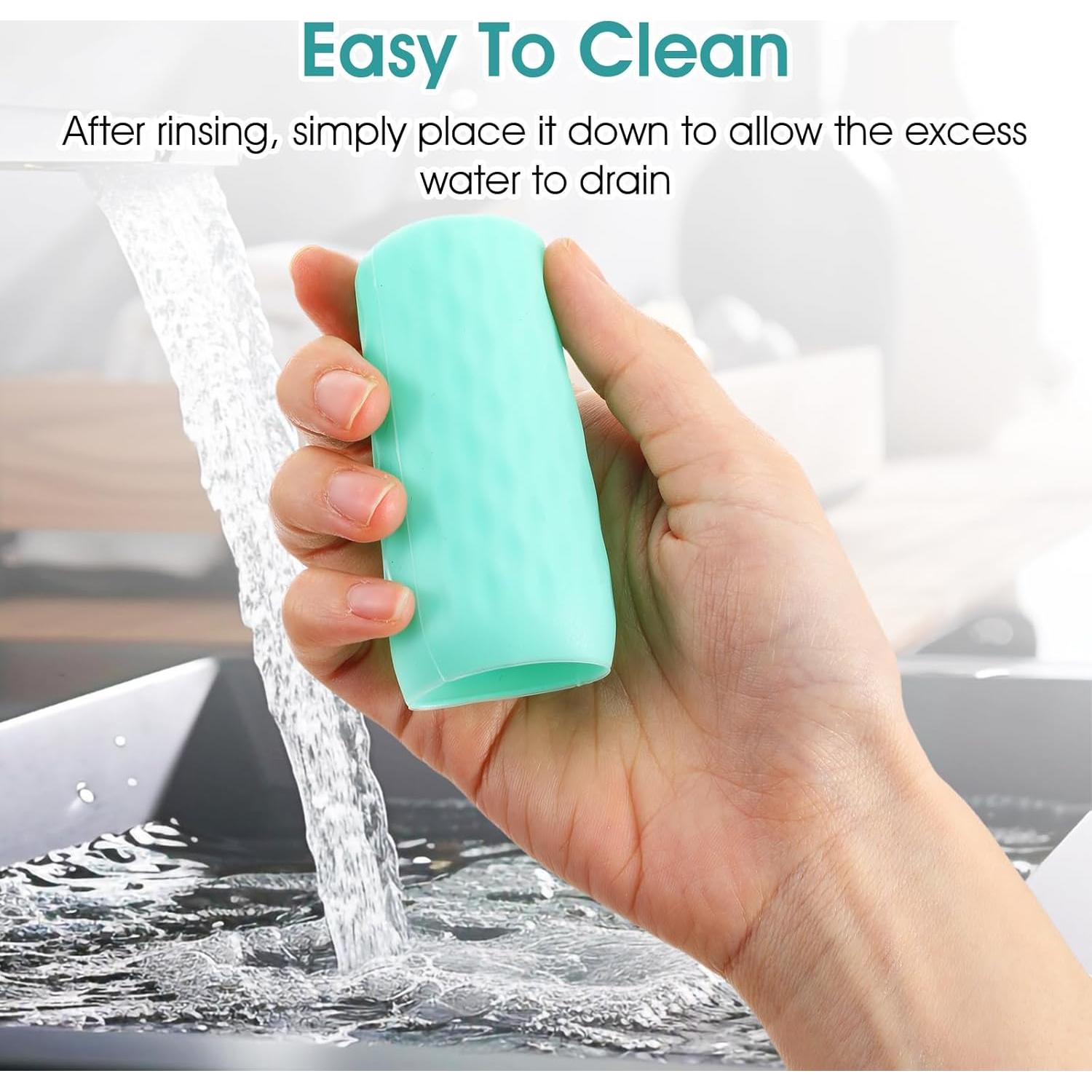 Paquete de 10 fundas de silicona para botellas Tyqour 8x3.4cm