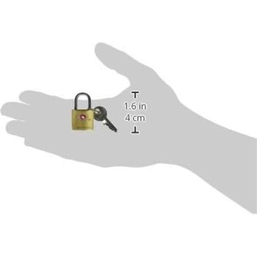 Candado TSA BRINKS 22mm Latón Sólido Niquelado Paquete 4