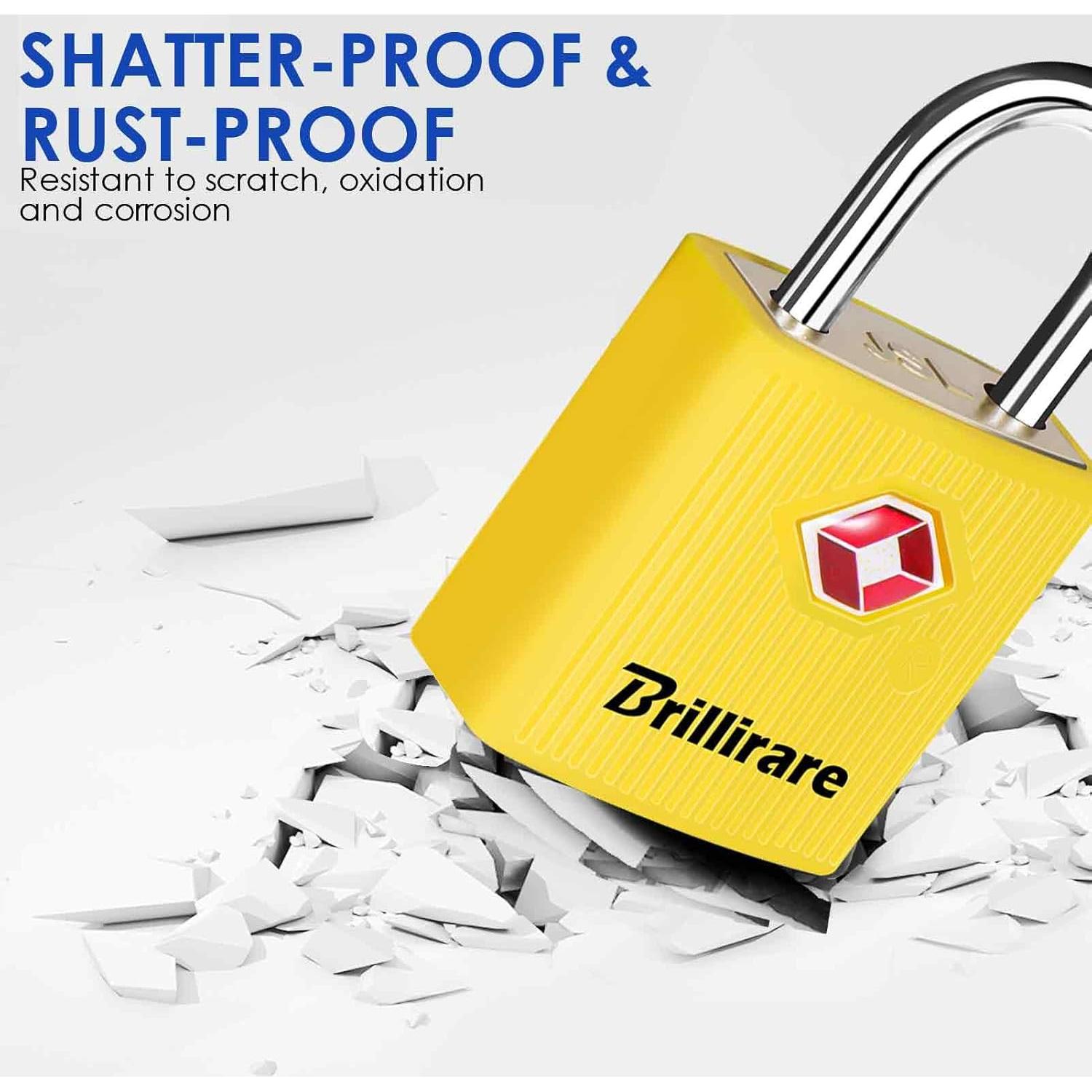4 Candados de Equipaje TSA Brillirare Amarillo, 22.68g