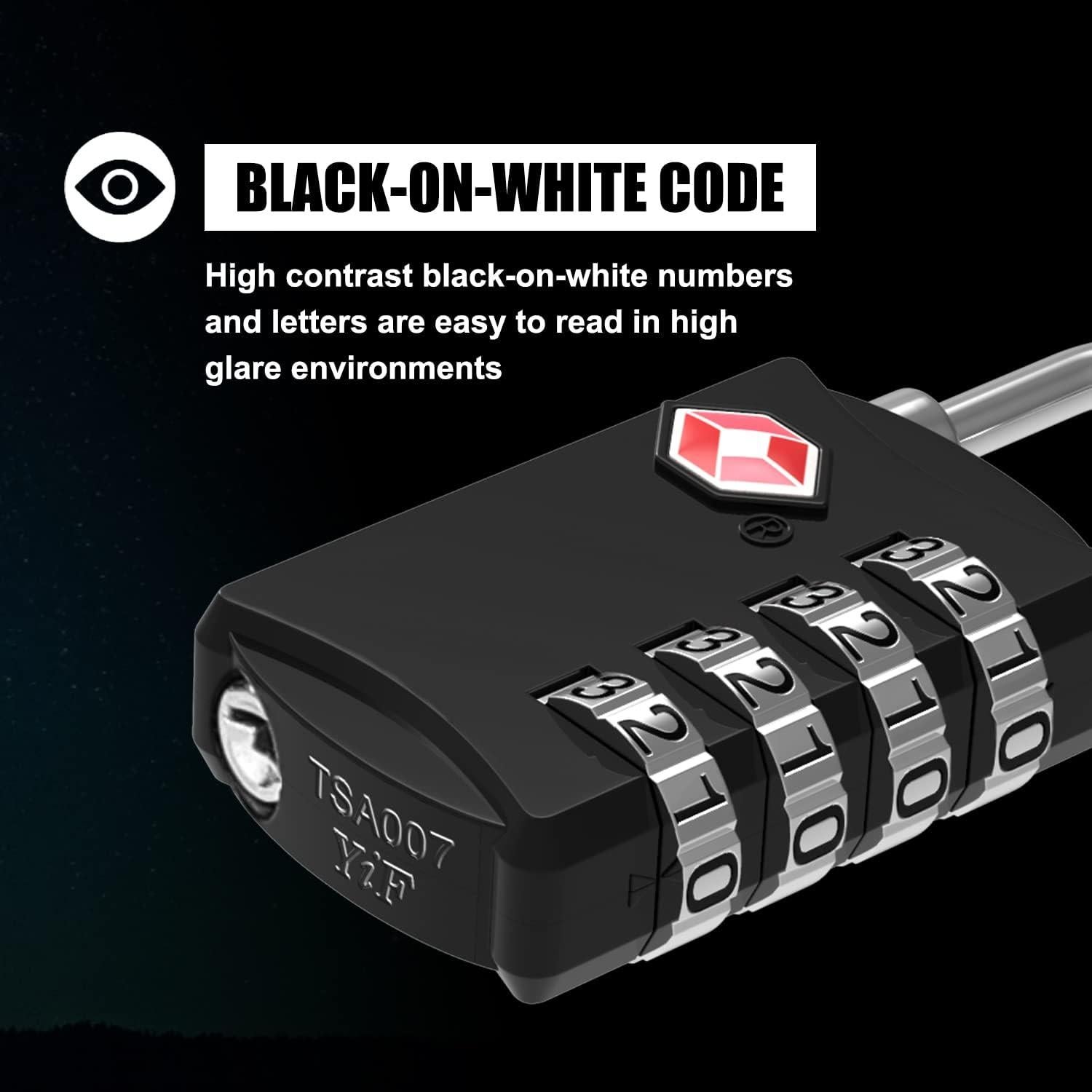 Cerraduras de Equipaje TSA Diyife 4 Dígitos Impermeables - 2 Piezas