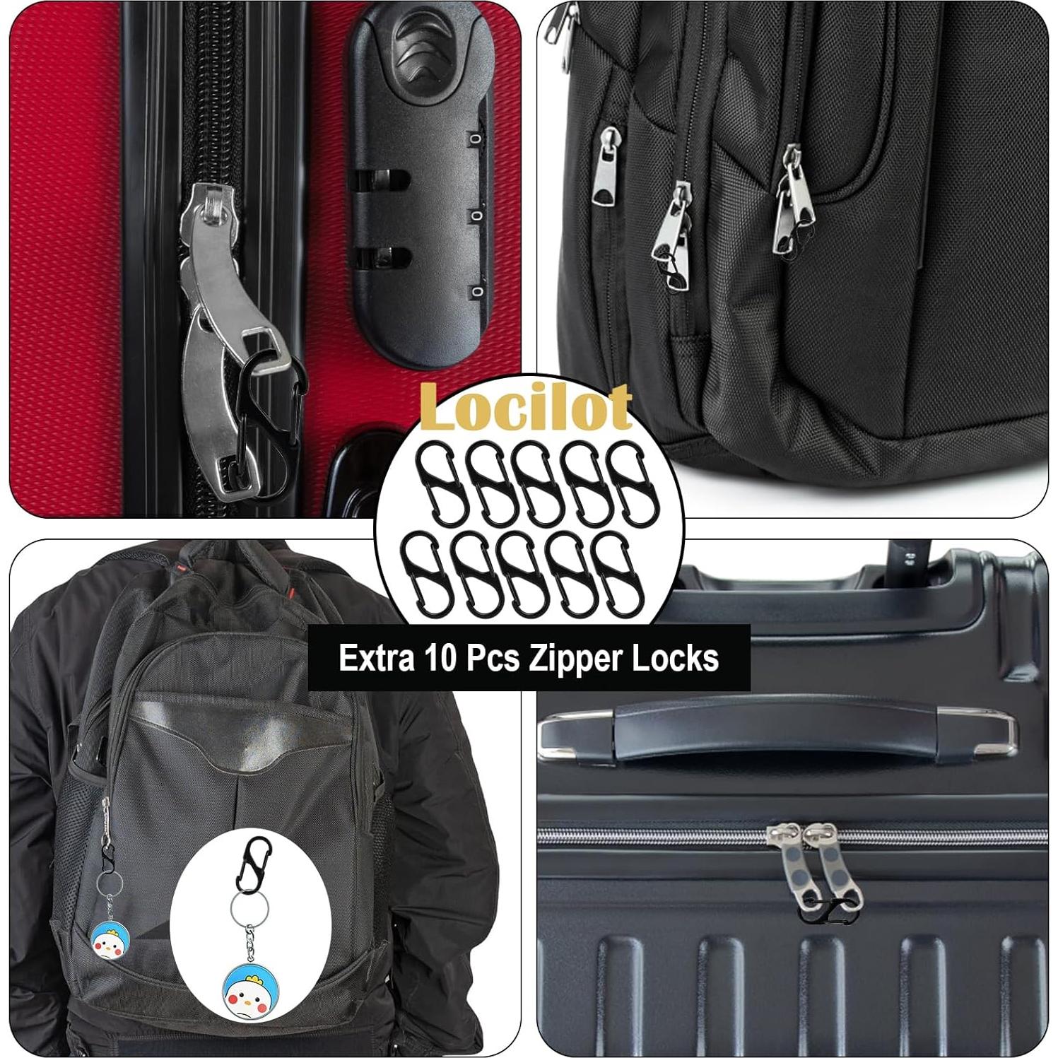 5 Candados TSA Locilot con 10 Candados de Cremallera - Alta Seguridad