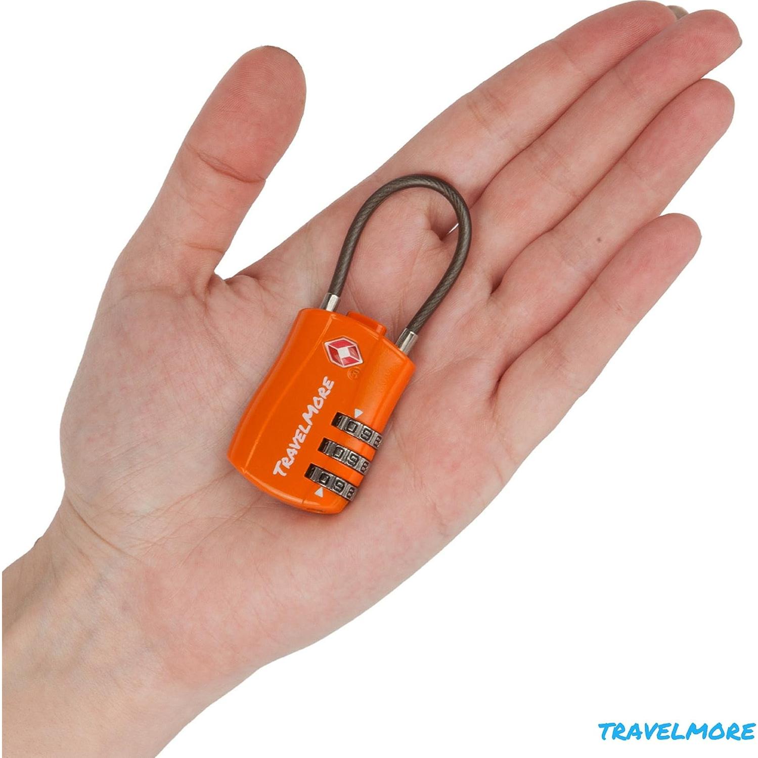 Paquete de 2 Candados de Combinación TSA TravelMore Naranja