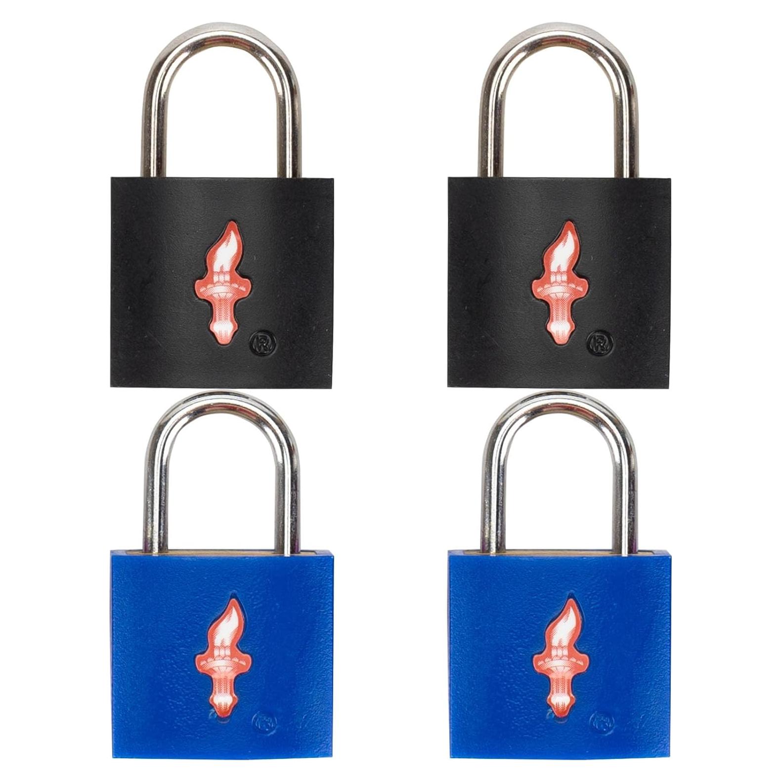 Candados de Viaje TSA 4 Pack - 2 Negros y 2 Azules