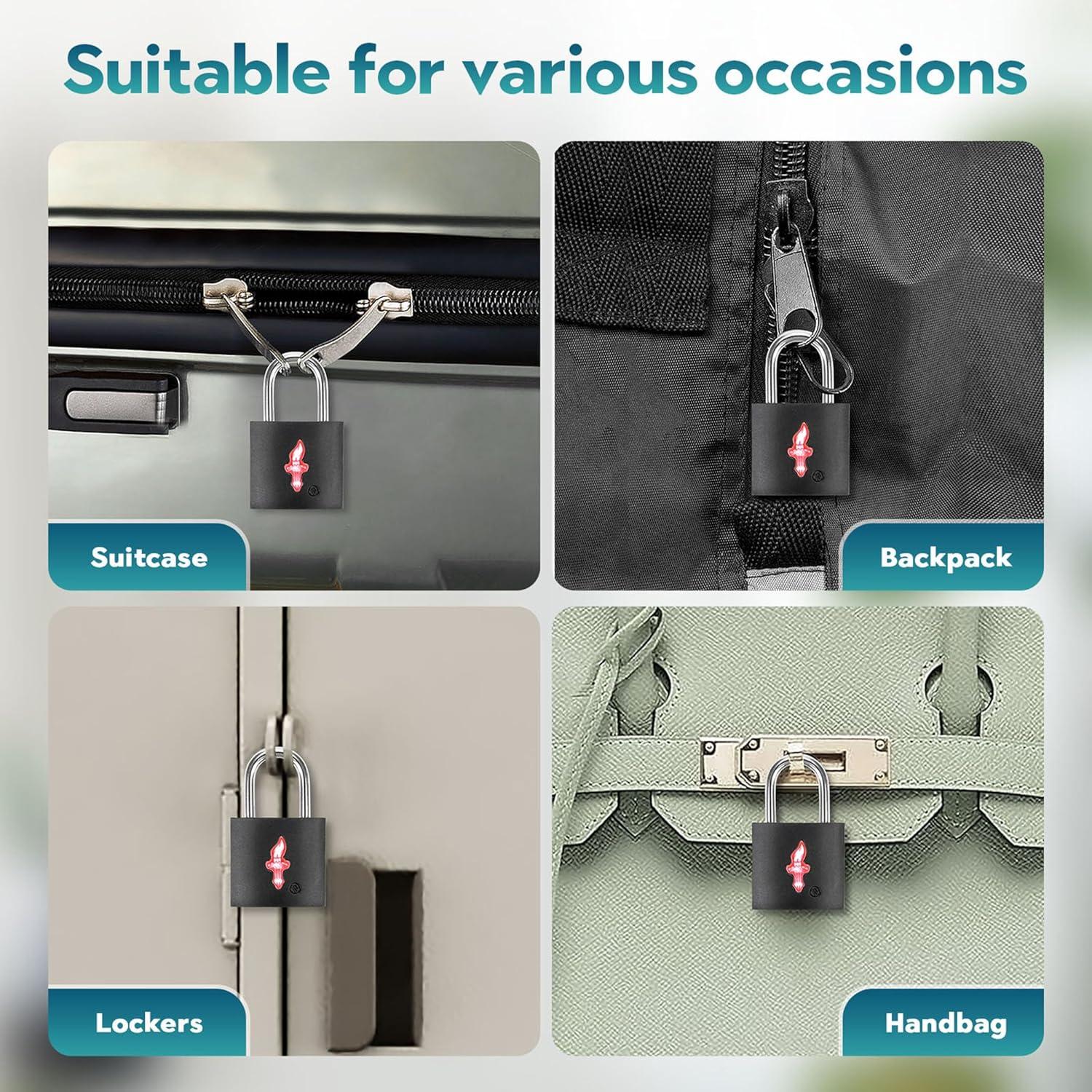 6 Candados de Equipaje DUALCROWN Aprobados por TSA con Llave