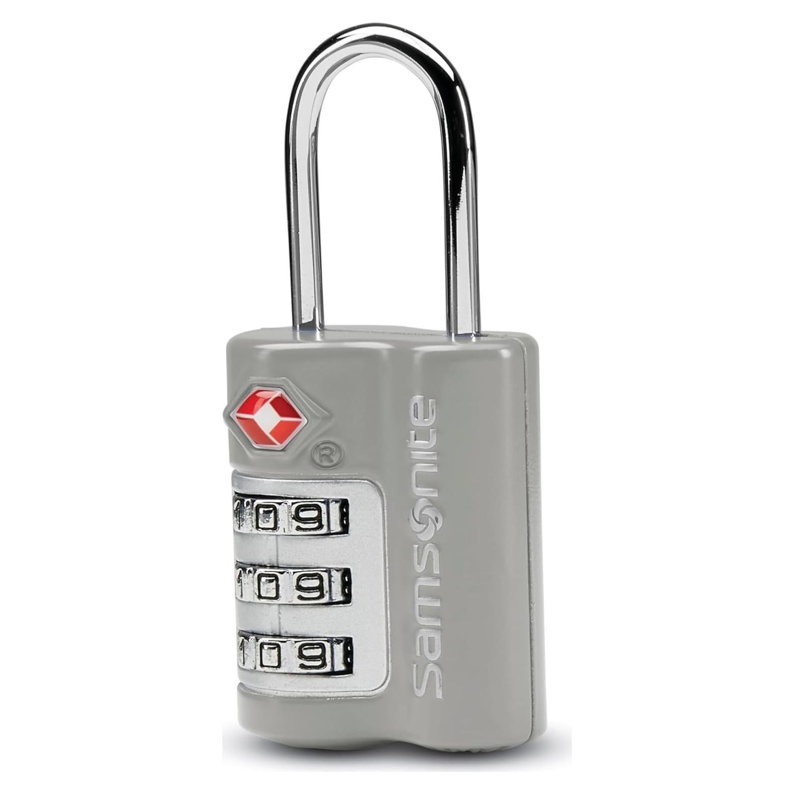 Candado de Combinación Samsonite TSA Gris Claro 3 Discos