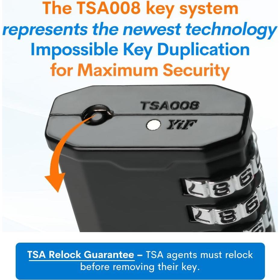 Candados de Viaje Forge TSA 4 Dígitos - 2 Unidades Negros