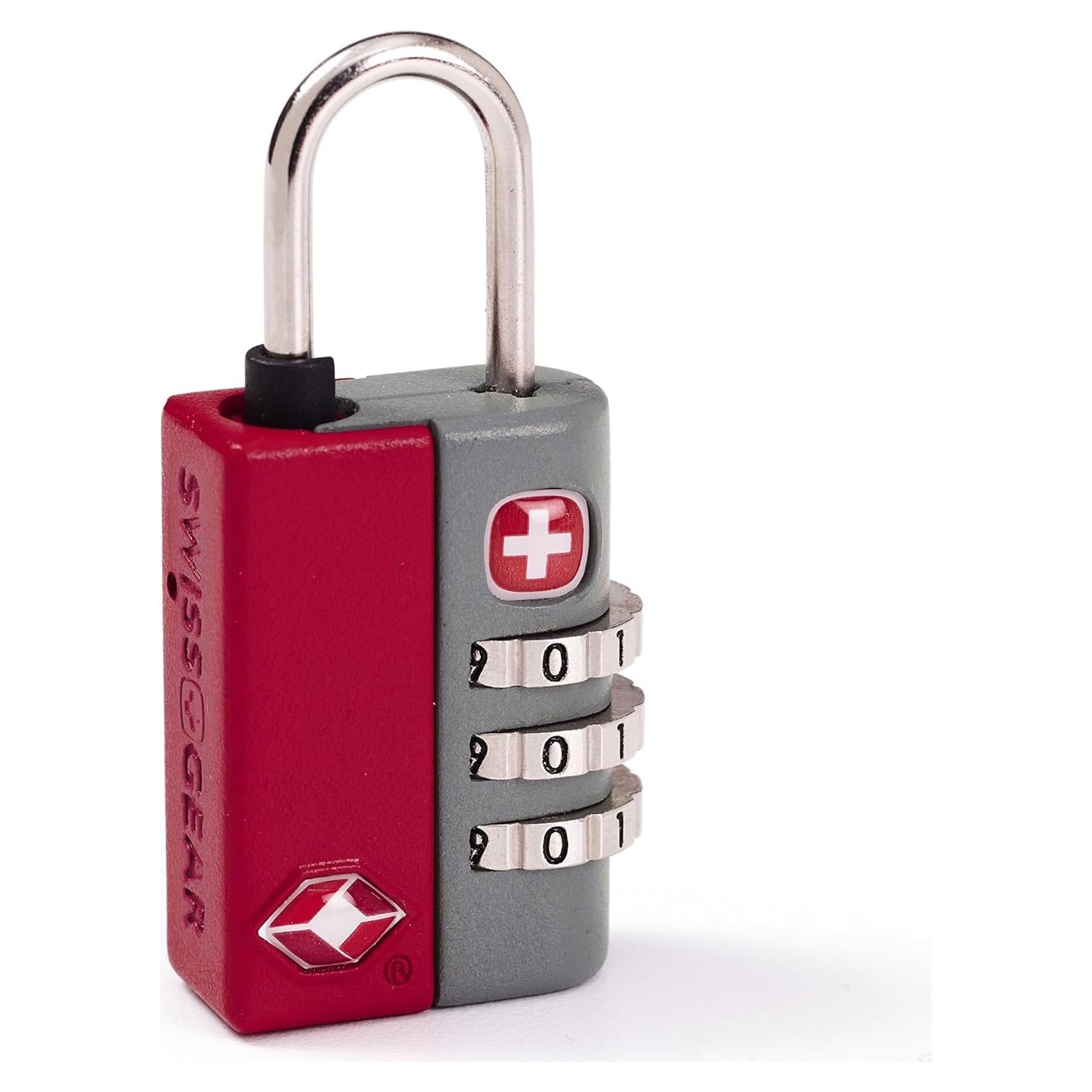 Candado de Equipaje Combinado SwissGear TSA Rojo 1.27x2.79 cm