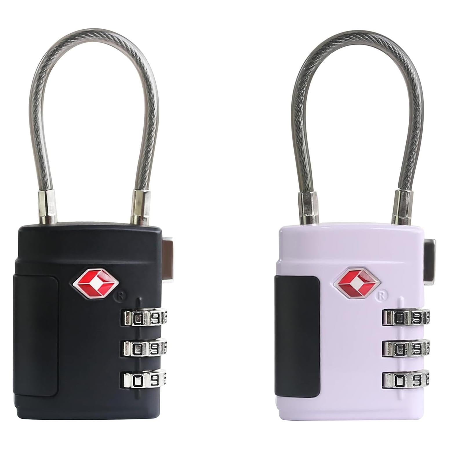 Candado de Combinación TSA UP Security - Negro y Morado