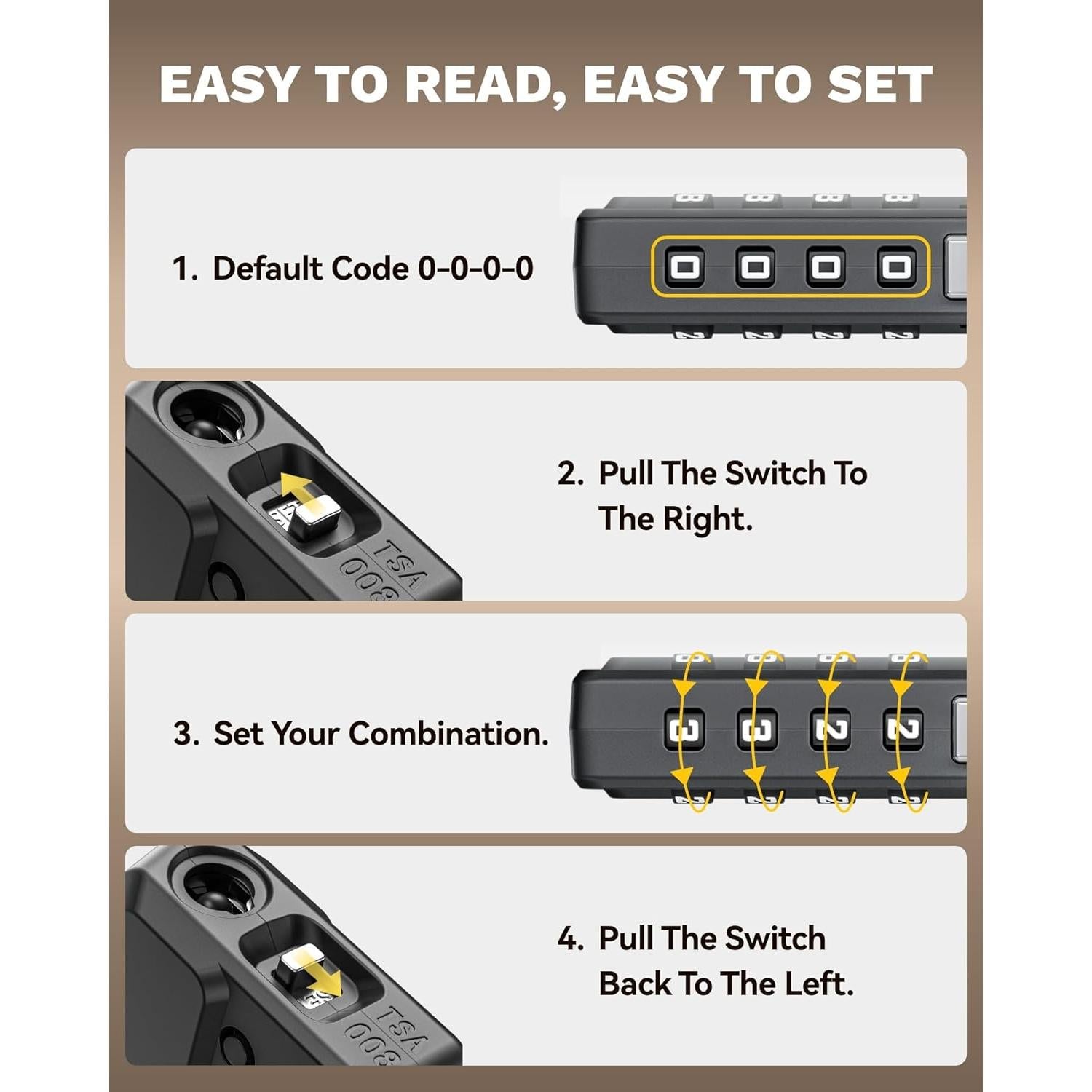 Candados de Equipaje LUGGEX Aprobados por TSA - 2 Piezas