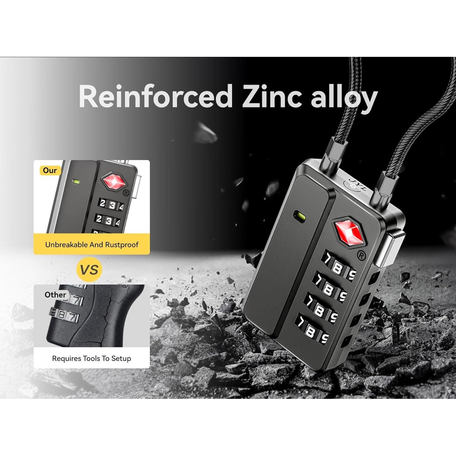 Candados de Equipaje LUGGEX Aprobados por TSA - 2 Piezas