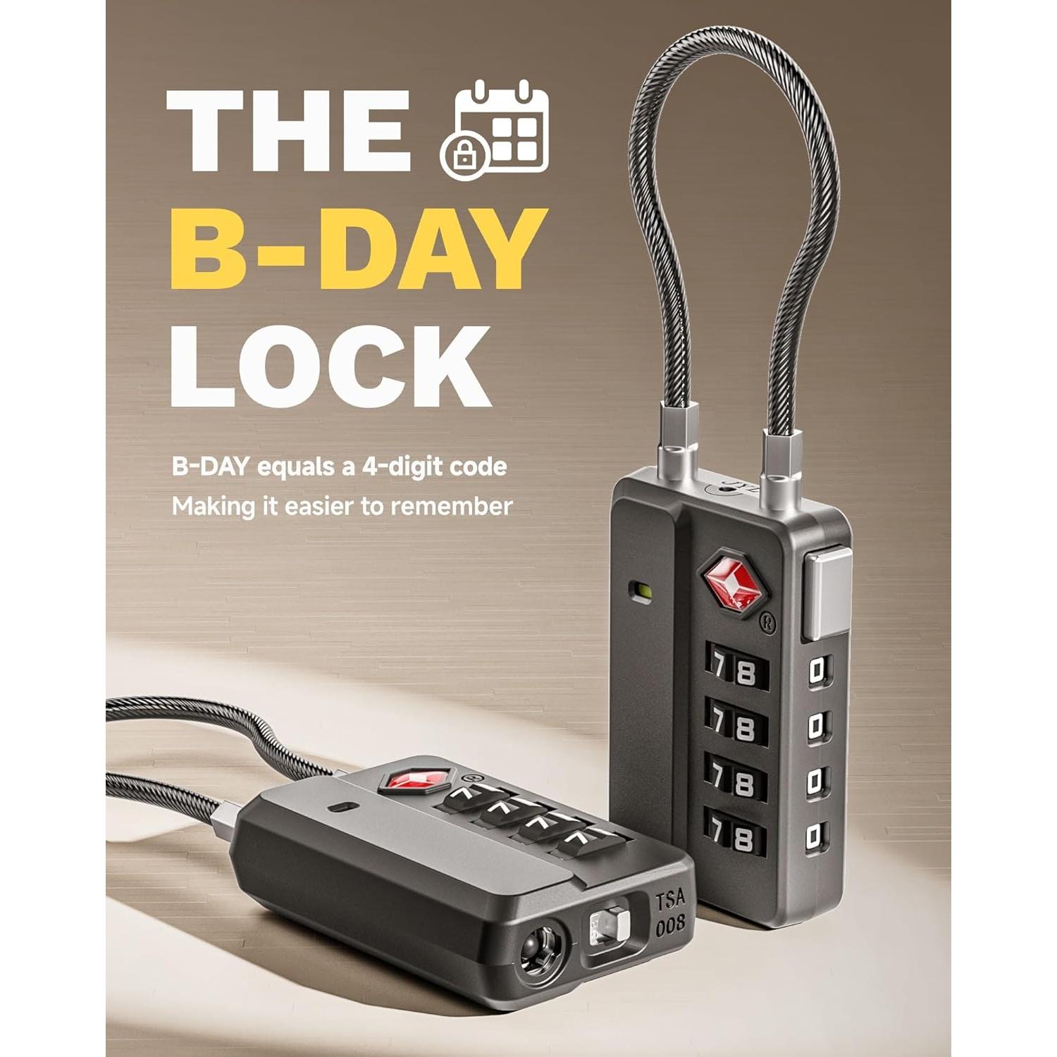 Candados de Equipaje LUGGEX Aprobados por TSA - 2 Piezas