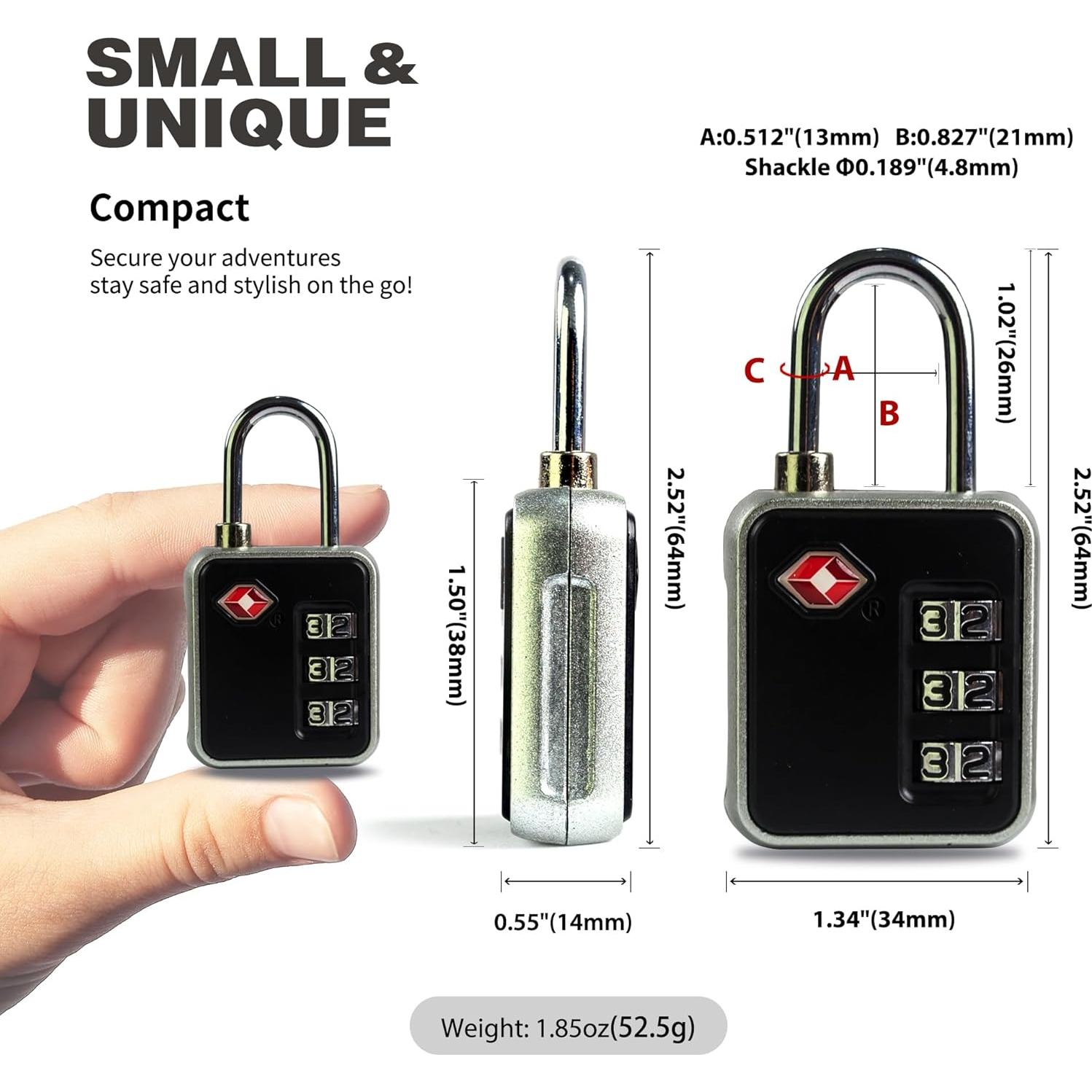 Candado de Combinación TSA UP Security - Pequeño y Duradero