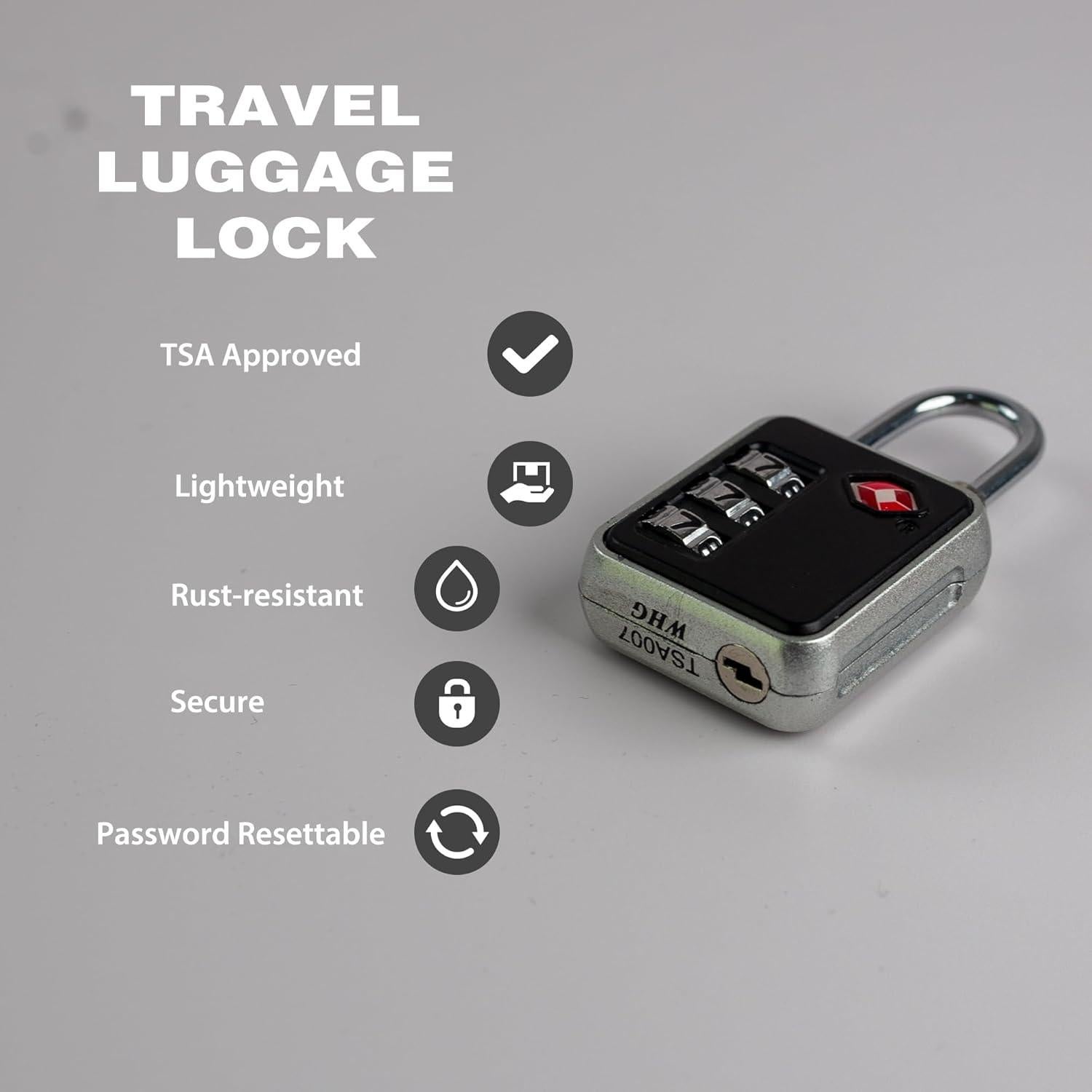 Candado de Combinación TSA UP Security - Pequeño y Duradero