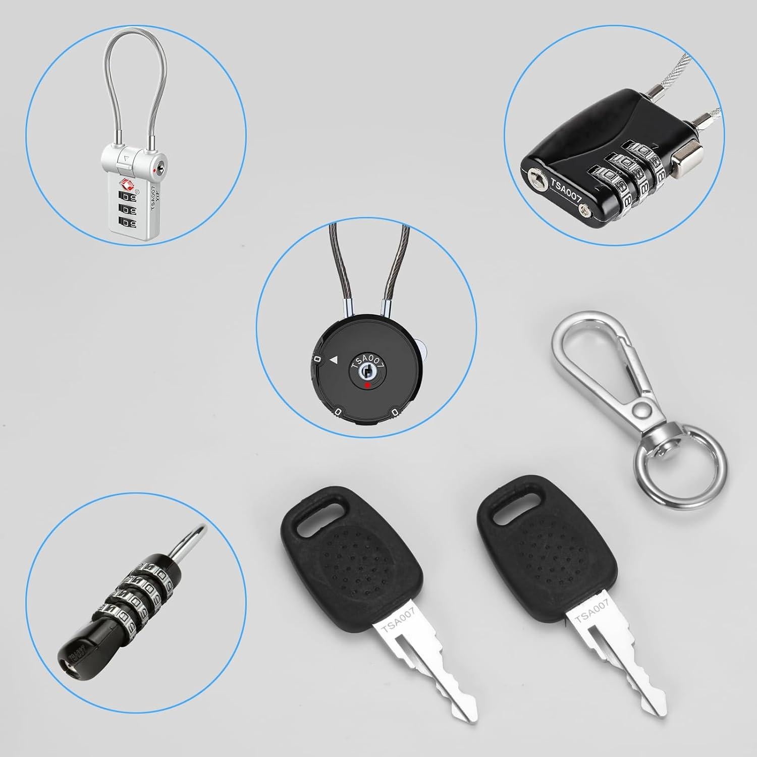 2 Llaves Maestras TSA 007 Cogguepe para Candados de Equipaje