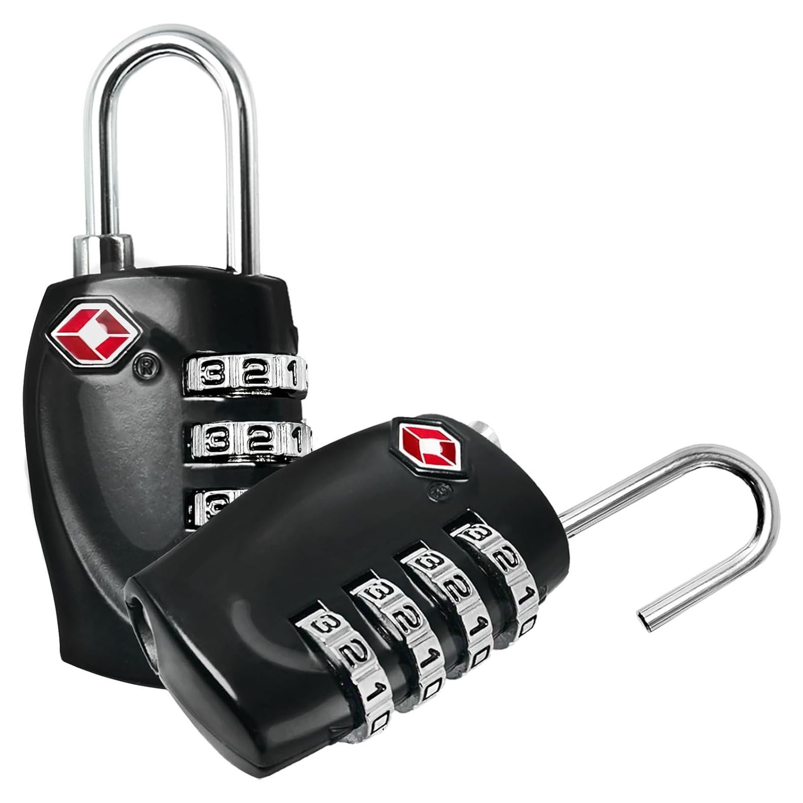 TSA Approved Locks for Luggage TSA Locks for Gun Case Lock 4 Digit Combination Lock Travel Locks TSA Approved Suitcase Locks Combo Lock with Code