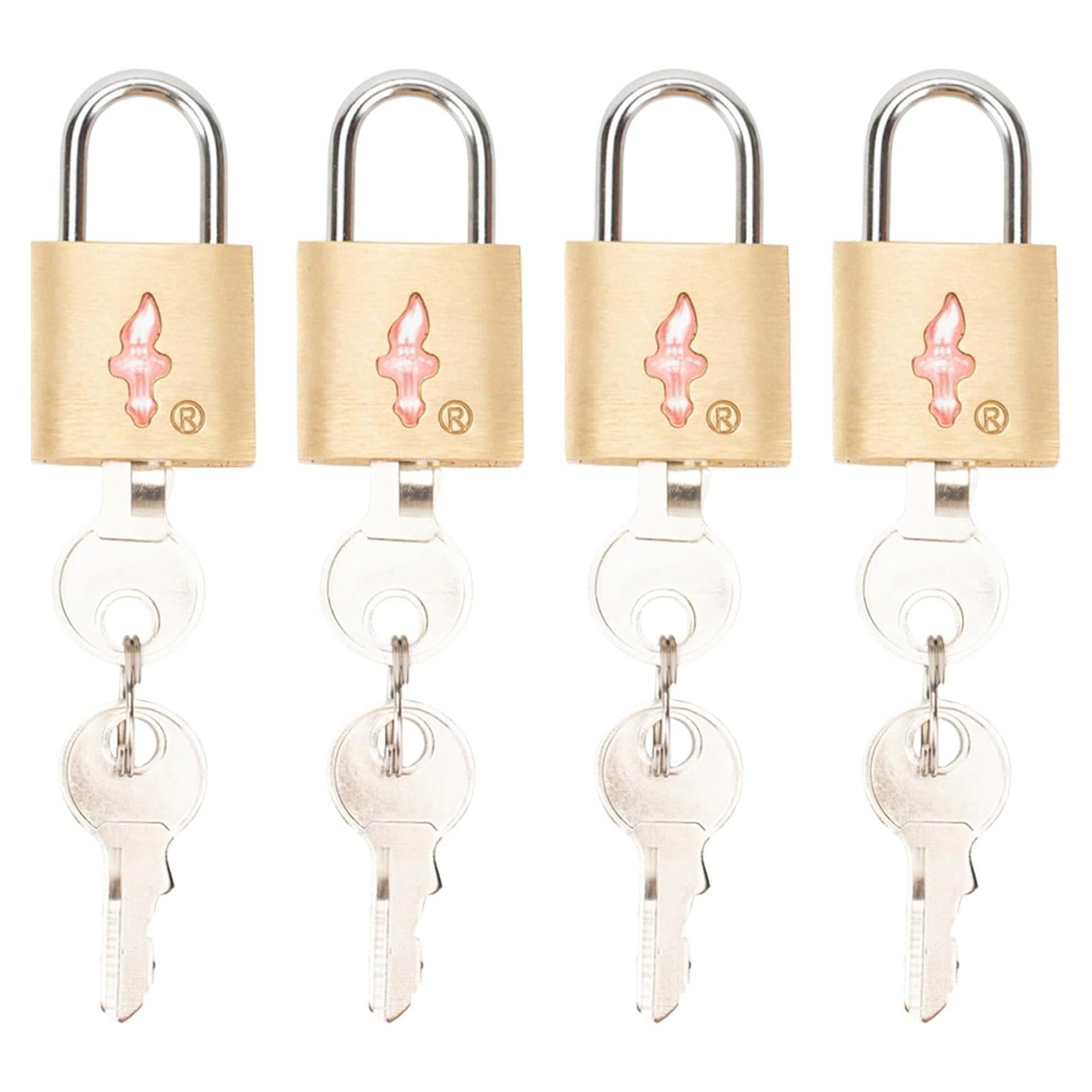 4 Candados de Equipaje TSA DUALCROWN de Latón Pulido