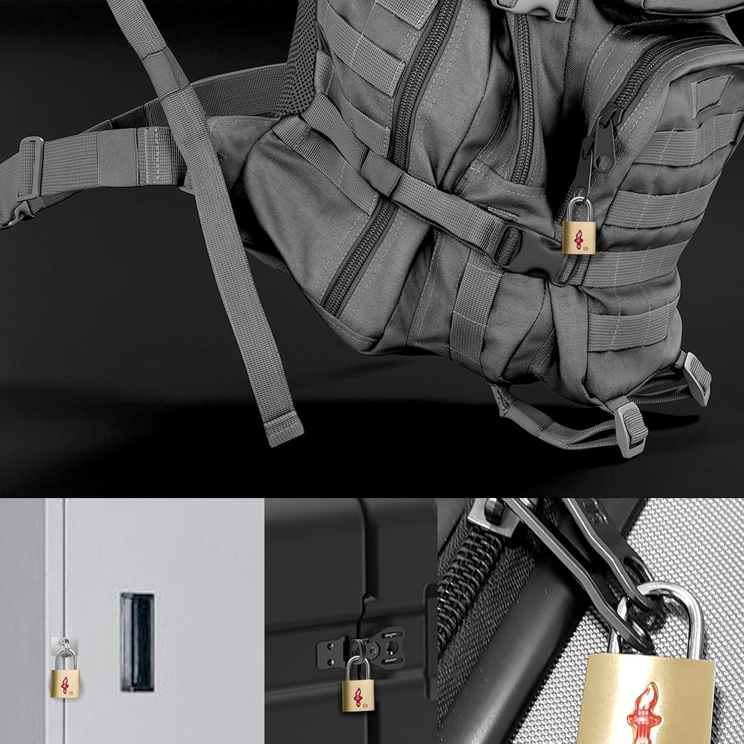 4 Candados de Equipaje TSA DUALCROWN de Latón Pulido