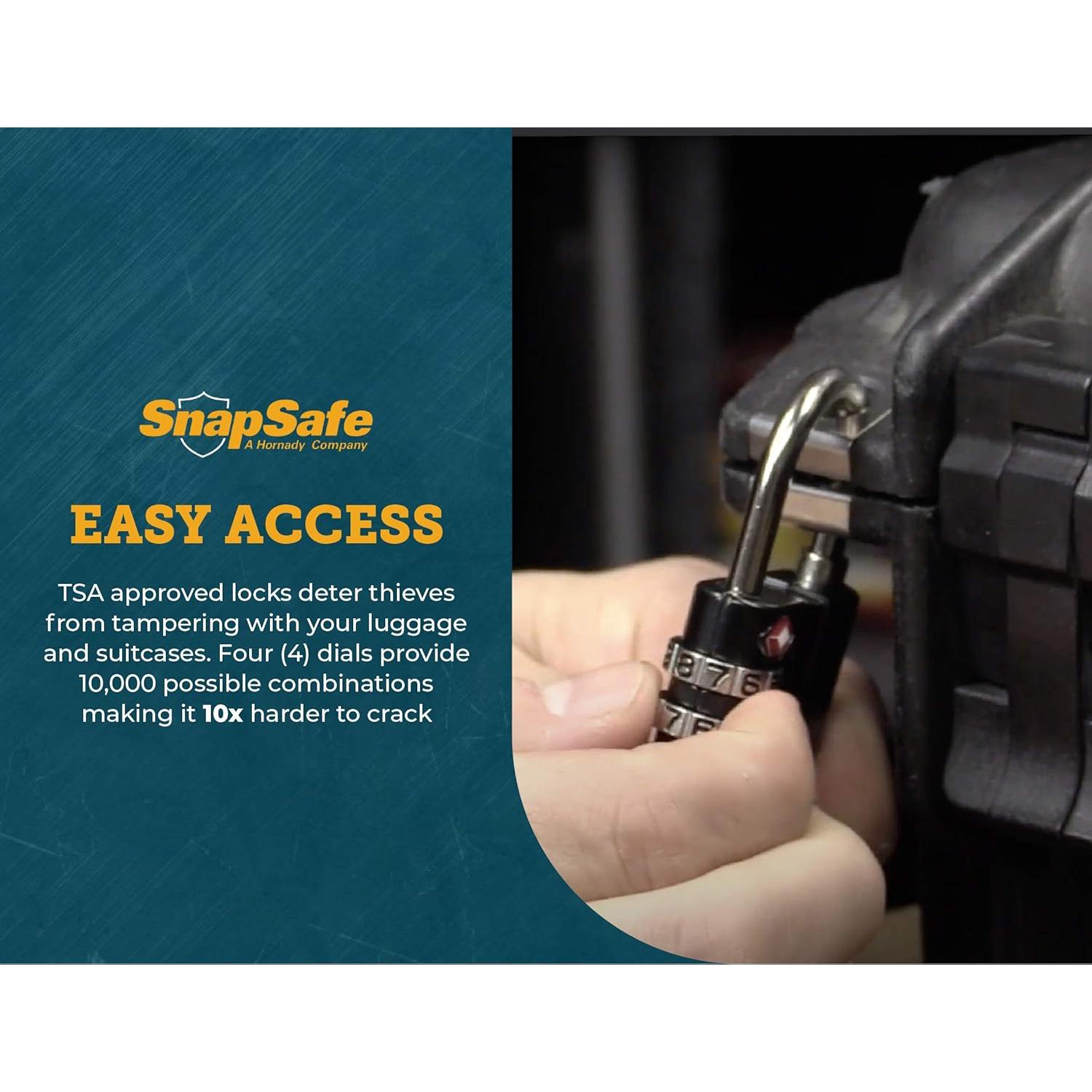 Candados de Combinación TSA SnapSafe 76020 - 2 Piezas, Metal