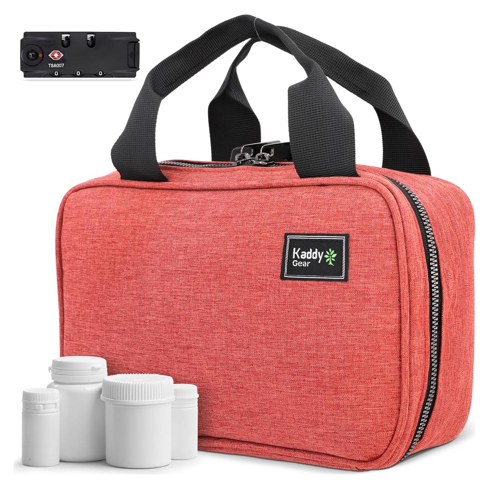 Organizador de Pastillas Kaddy con Cerradura TSA - Rojo