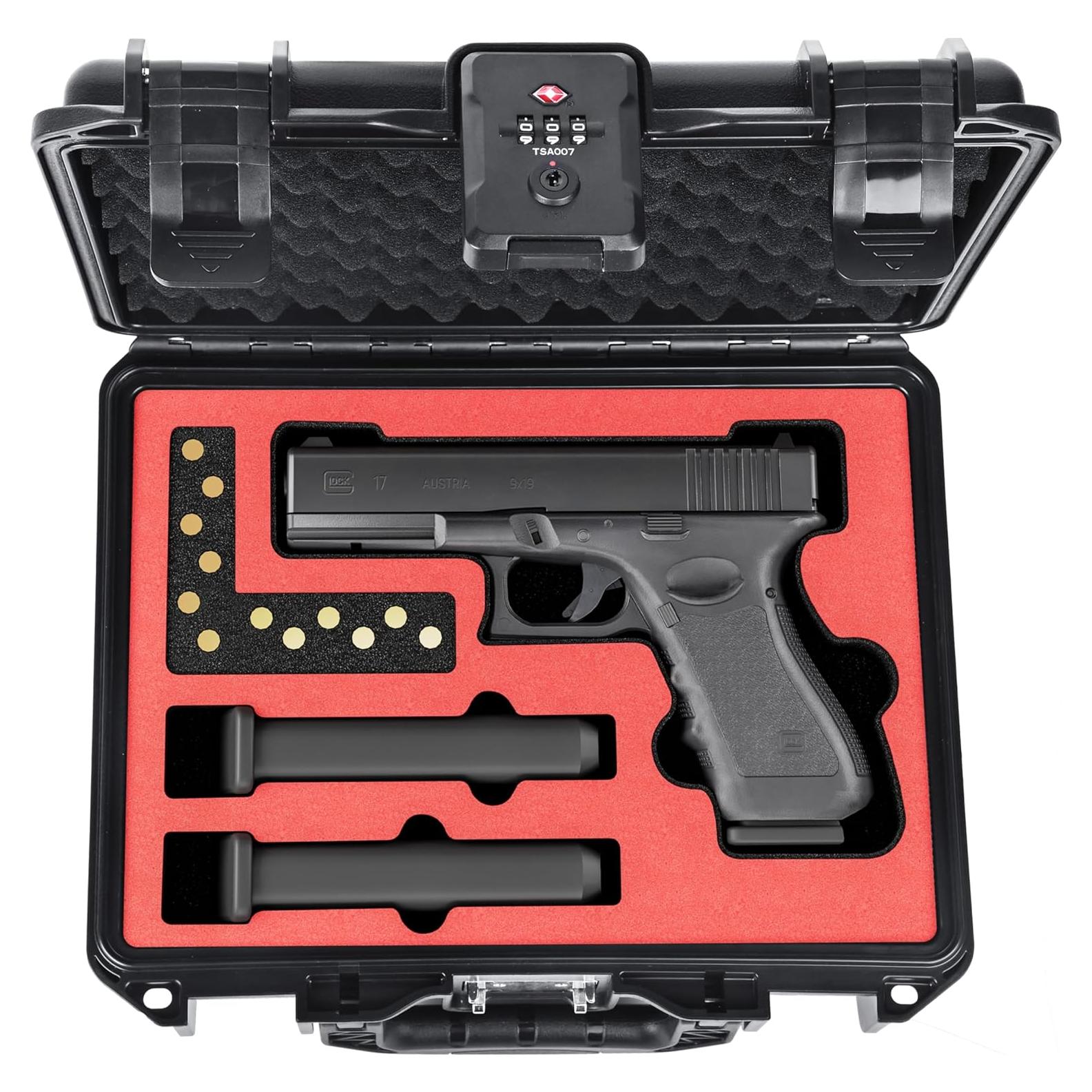 Caja de Pistola con Cerradura TSA Kinghardcase para Glock