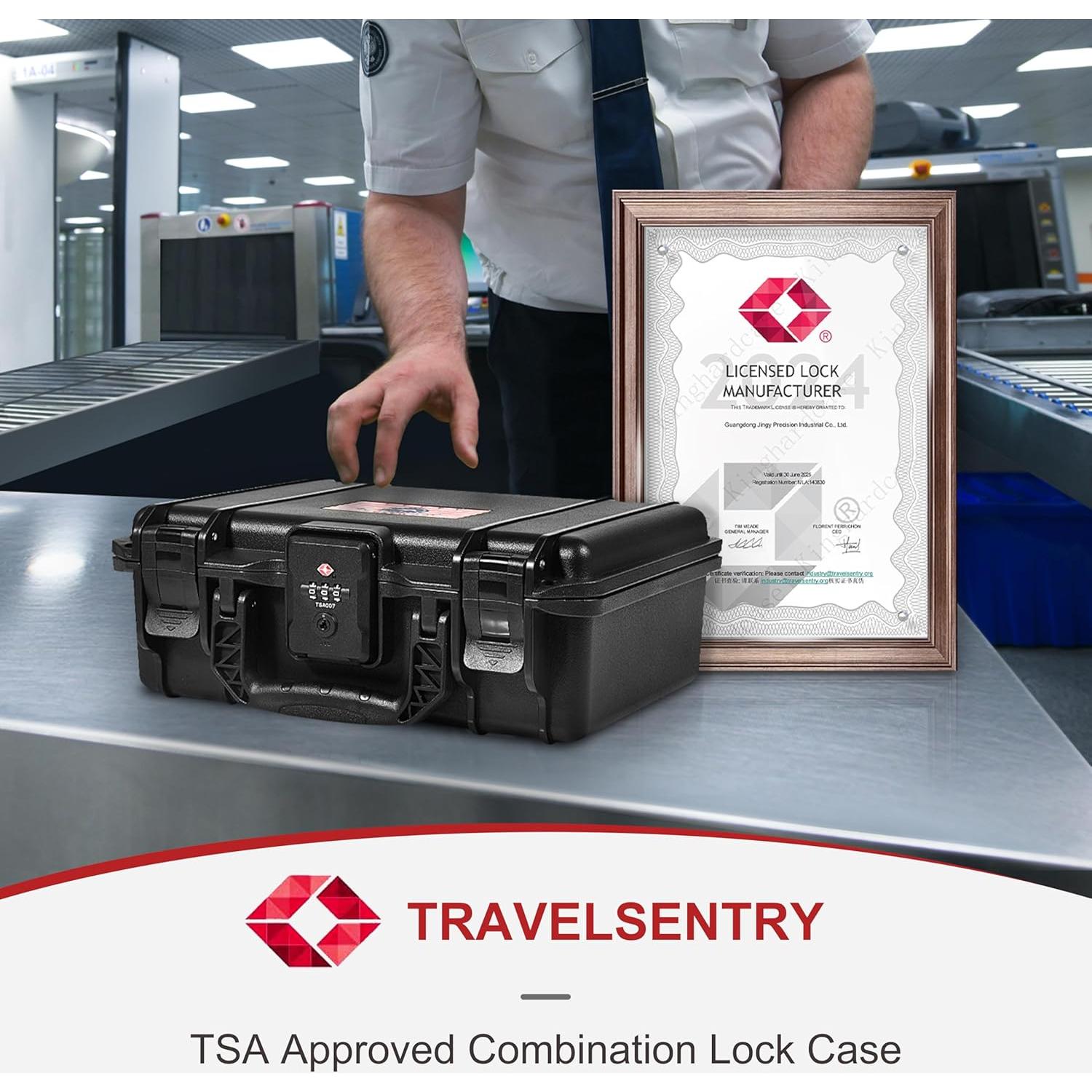 Caja de Pistola con Cerradura TSA Kinghardcase para Glock