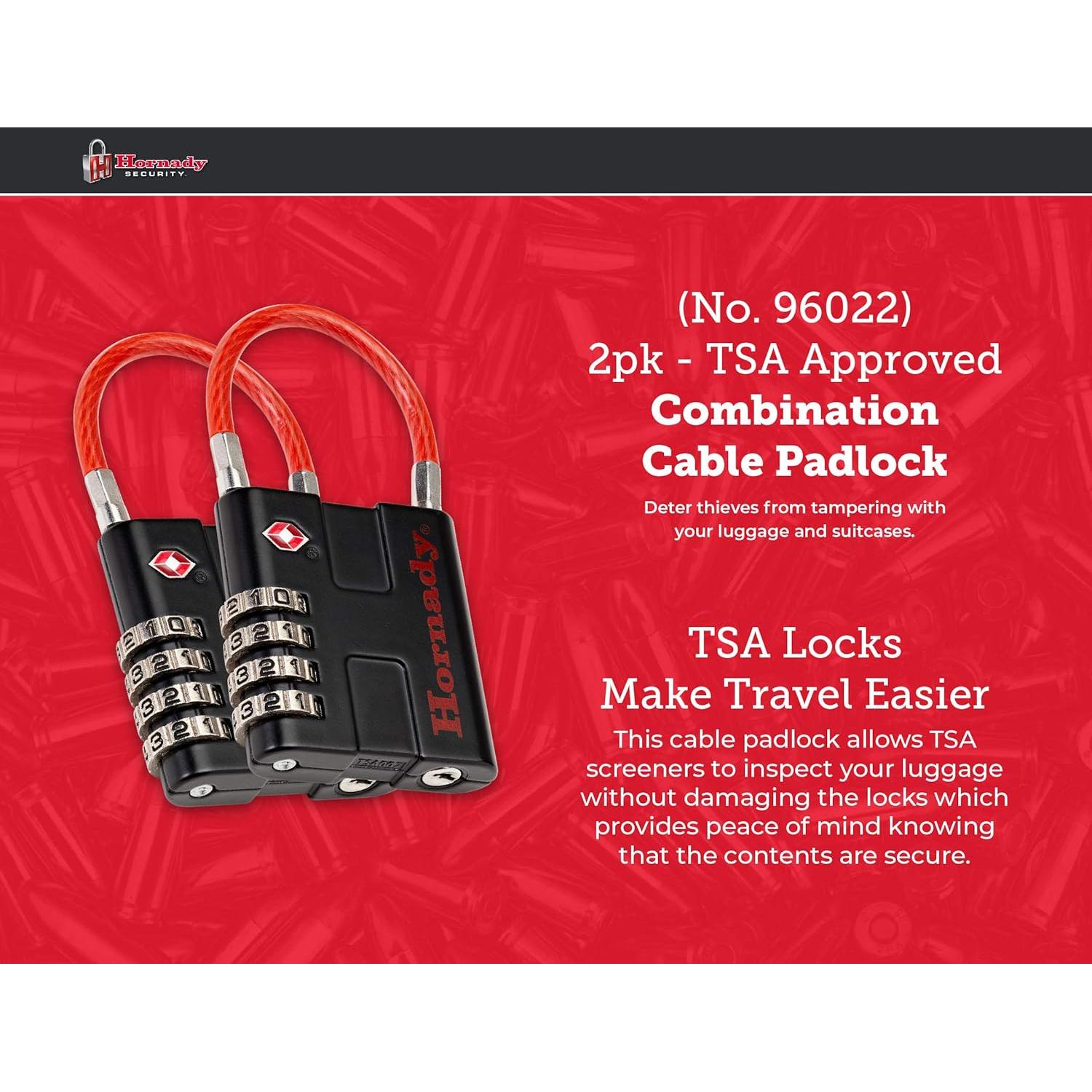 Candados de Combinación TSA Hornady 96022 - 2 Piezas Metal