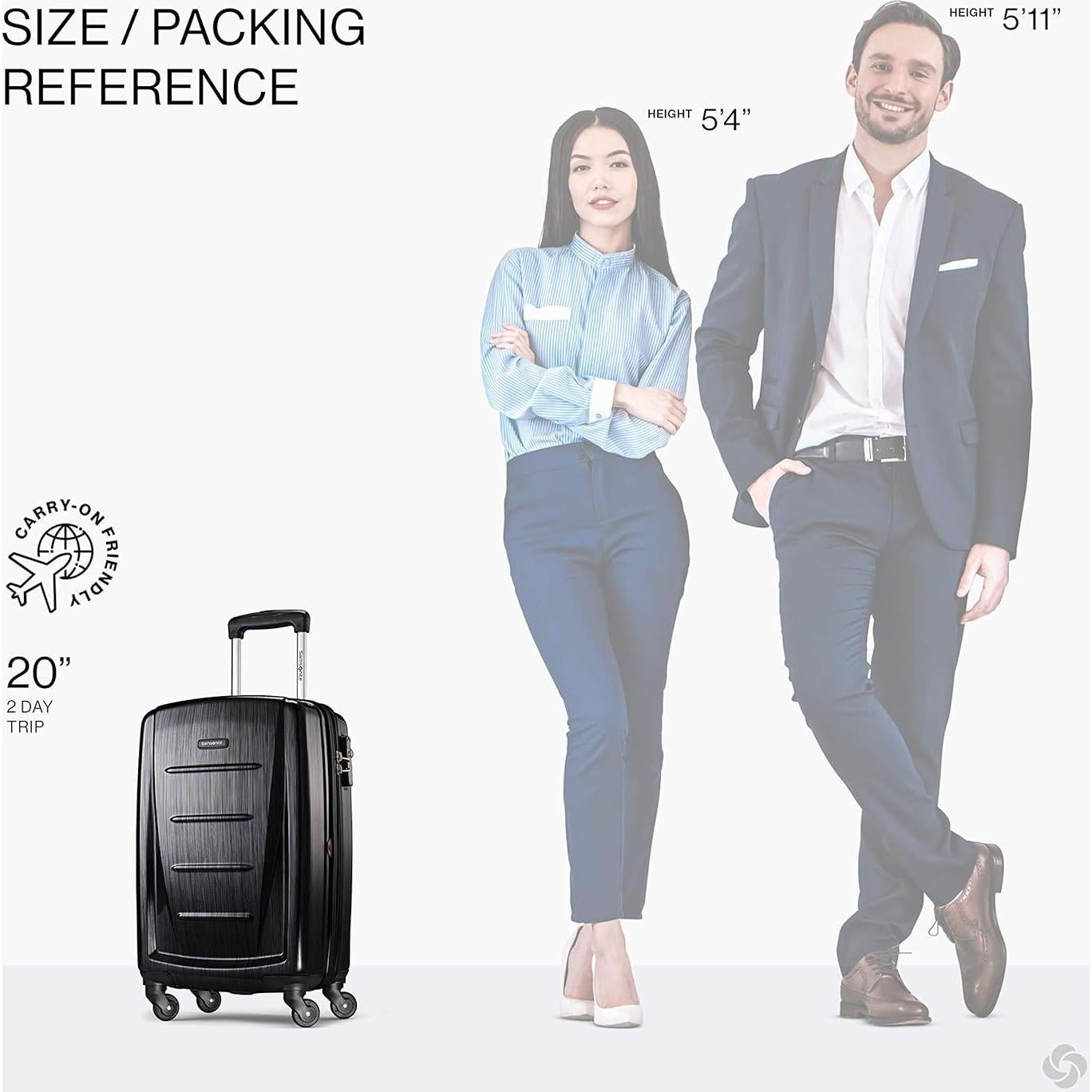 Samsonite Winfield 2 - Equipaje Duro 20" Antracita con Ruedas