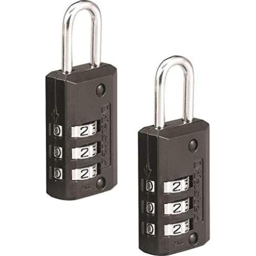 Candado de Equipaje Master Lock 646T Negro - Paquete de 2