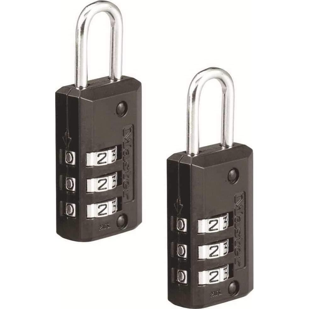 Candado de Equipaje Master Lock 646T Negro - Paquete de 2