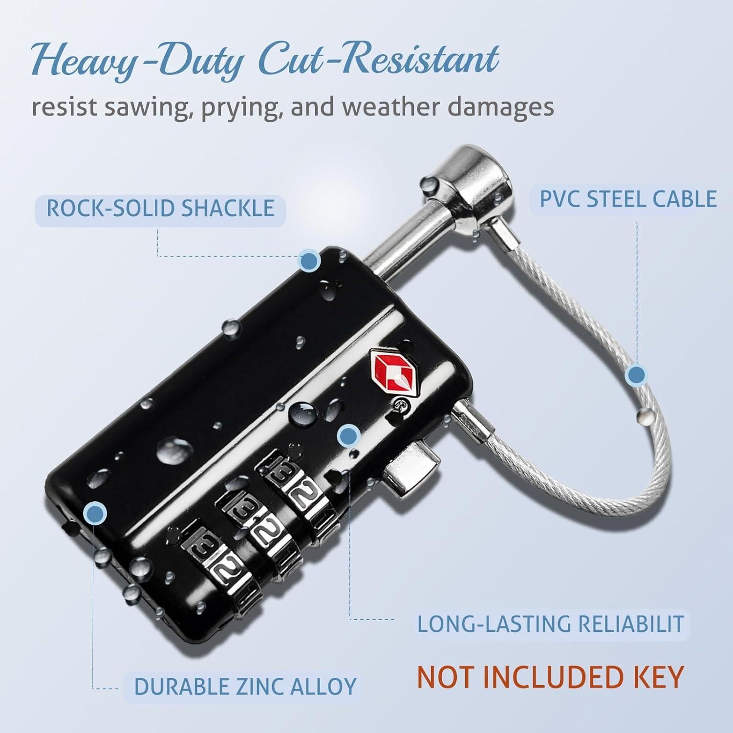 Cerraduras TSA para Caja de Armas Zyauine - 2 Paquetes, Resistente