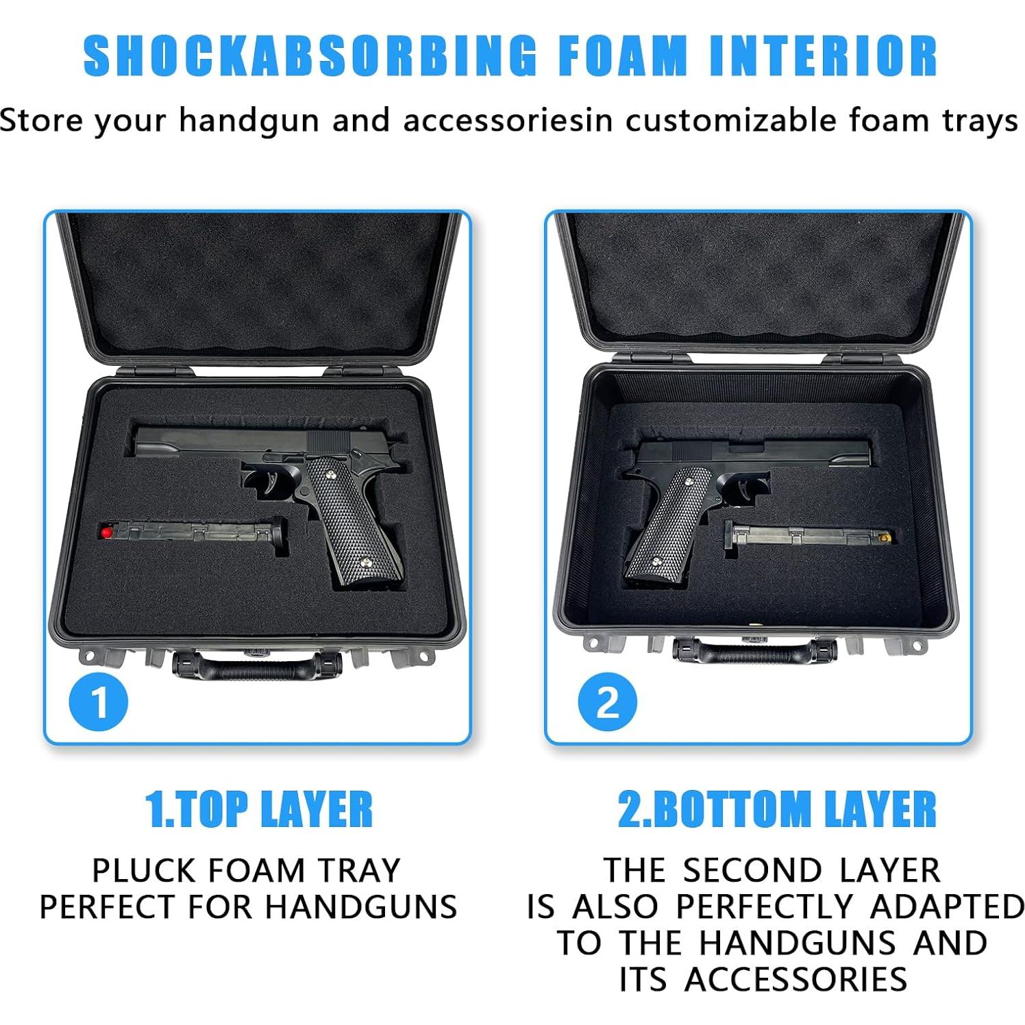 Funda Dura Tiswell W902 para Pistola 9mm con Candados TSA