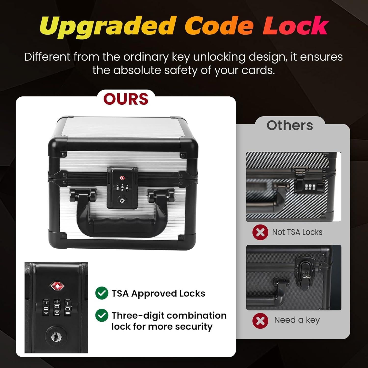 Estuche de Cartas ZINHO Plata 24.6x22.9x17.3cm Impermeable