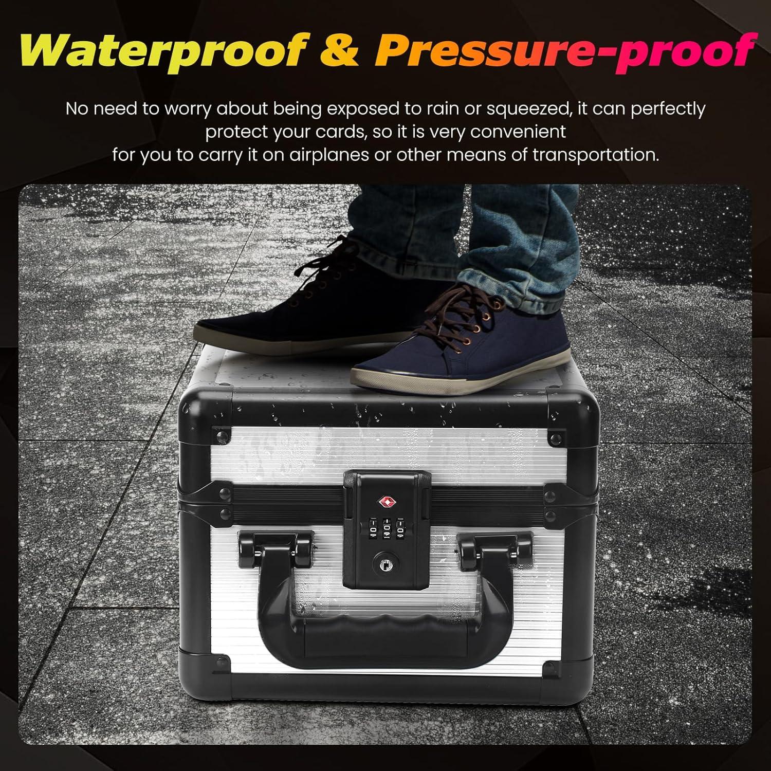 Estuche de Cartas ZINHO Plata 24.6x22.9x17.3cm Impermeable