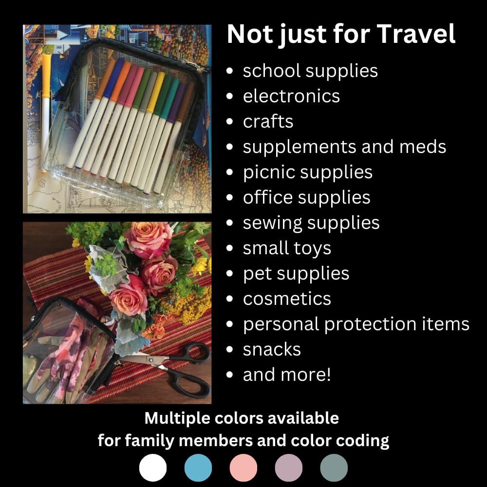 Bolsa TSA BORSALI Tamaño Quart Transparente 2 Paquete