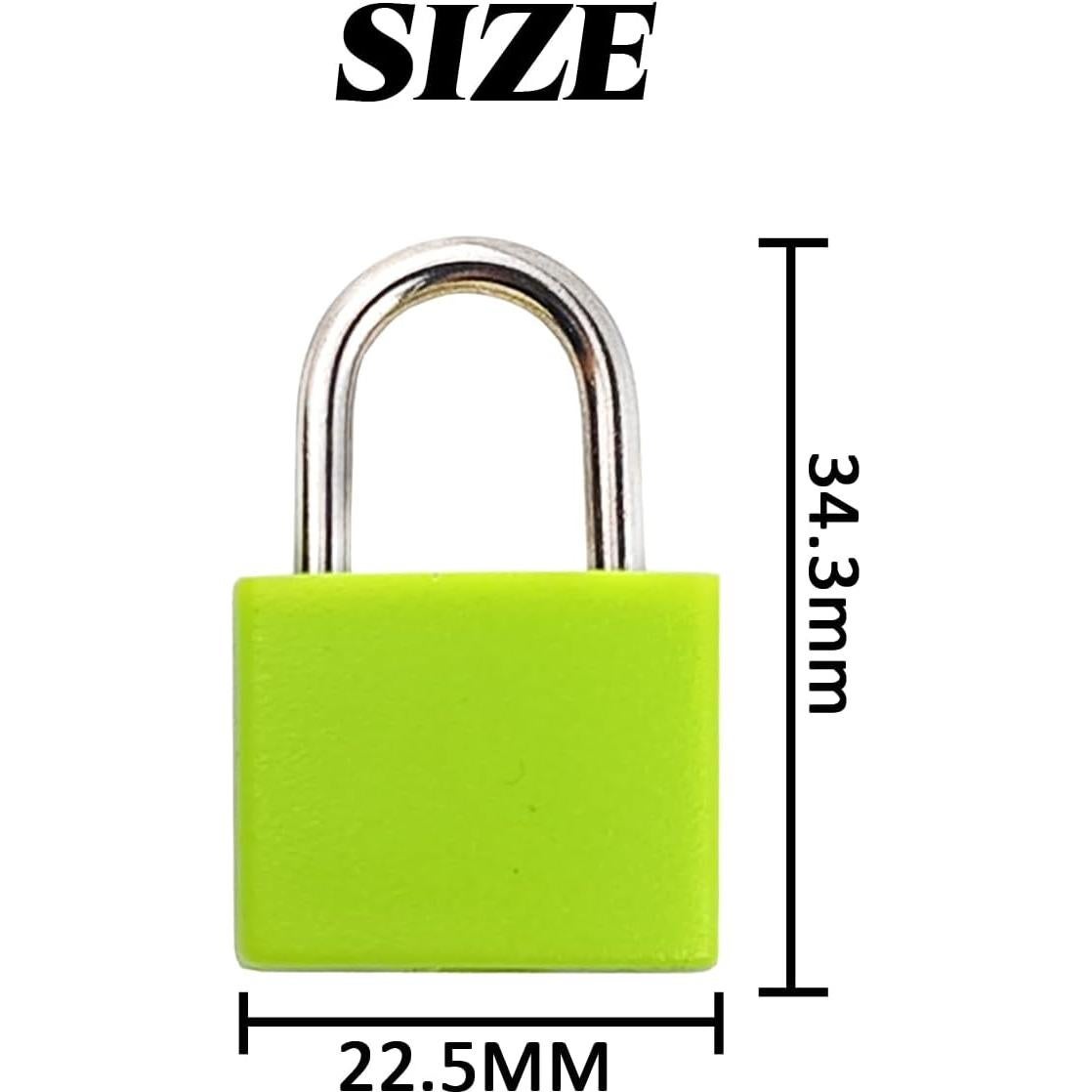 Candados de Equipaje TIHOOD 10PCS con Llaves Multicolor