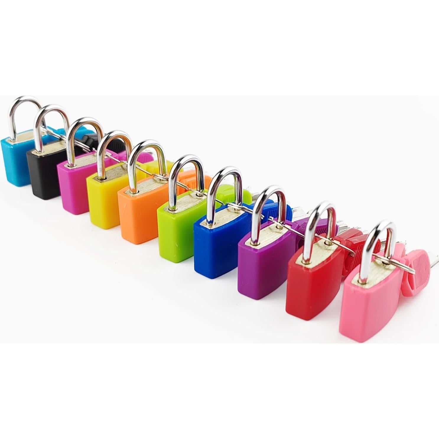Candados de Equipaje TIHOOD 10PCS con Llaves Multicolor